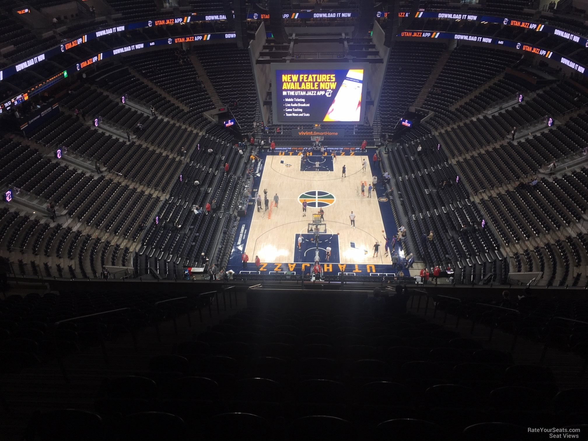 section 122, row 12 seat view  for basketball - delta center