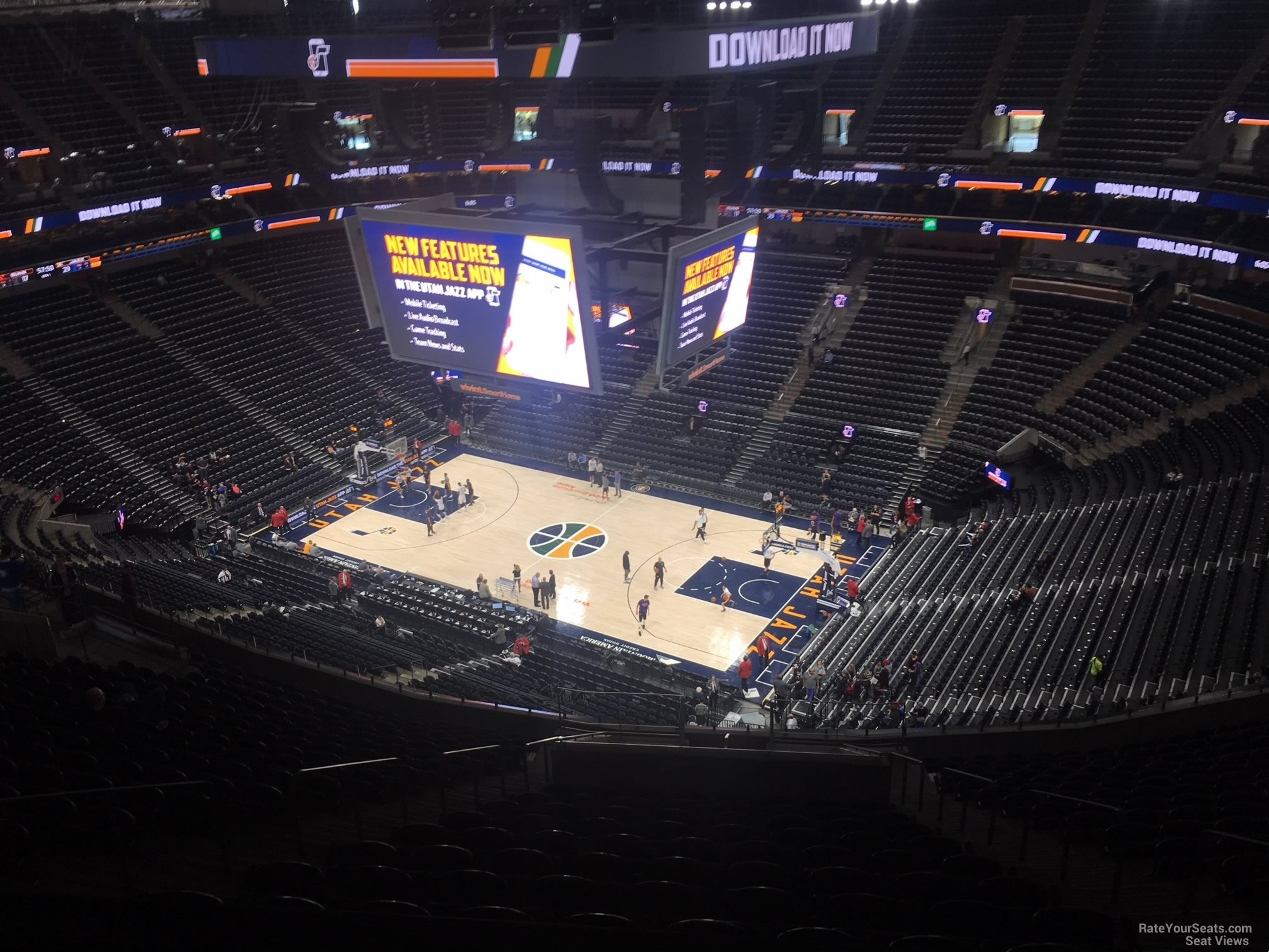 section 128, row 12 seat view  for basketball - delta center