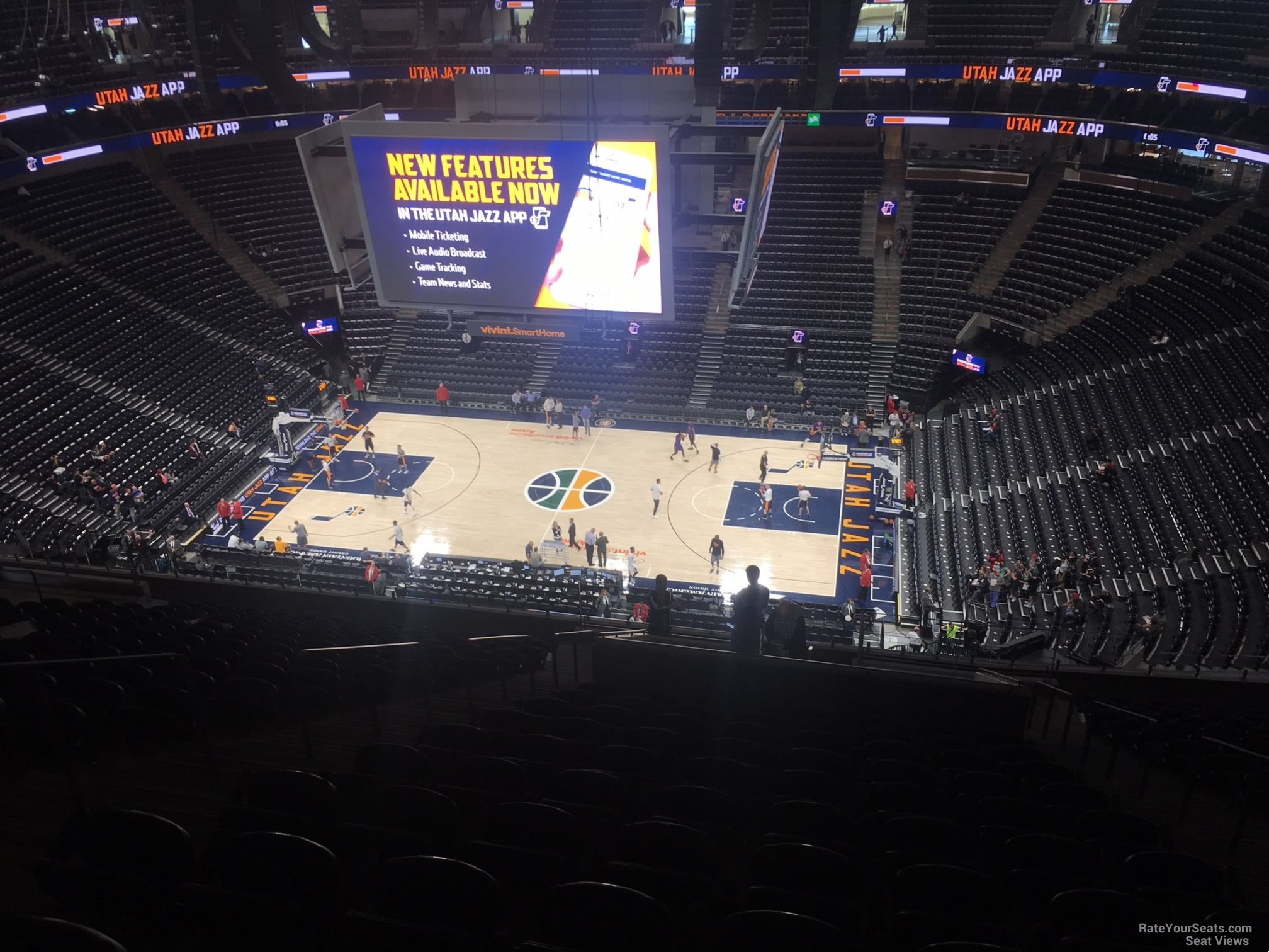 section 130, row 12 seat view  for basketball - delta center