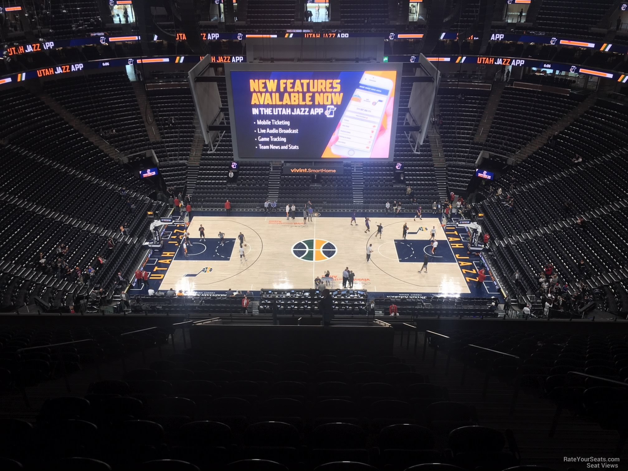 section 132, row 12 seat view  for basketball - delta center