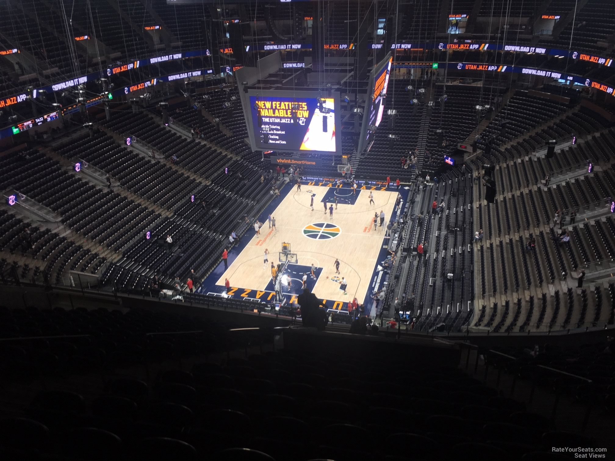 section 140, row 12 seat view  for basketball - delta center
