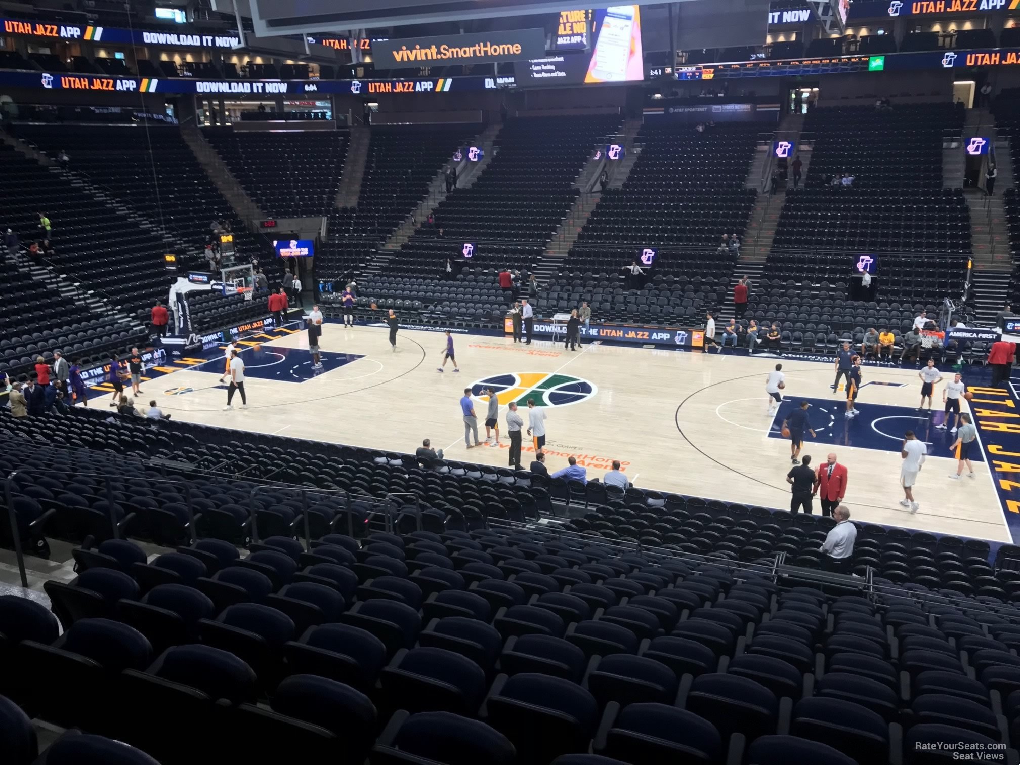 section 17, row 20 seat view  for basketball - vivint arena