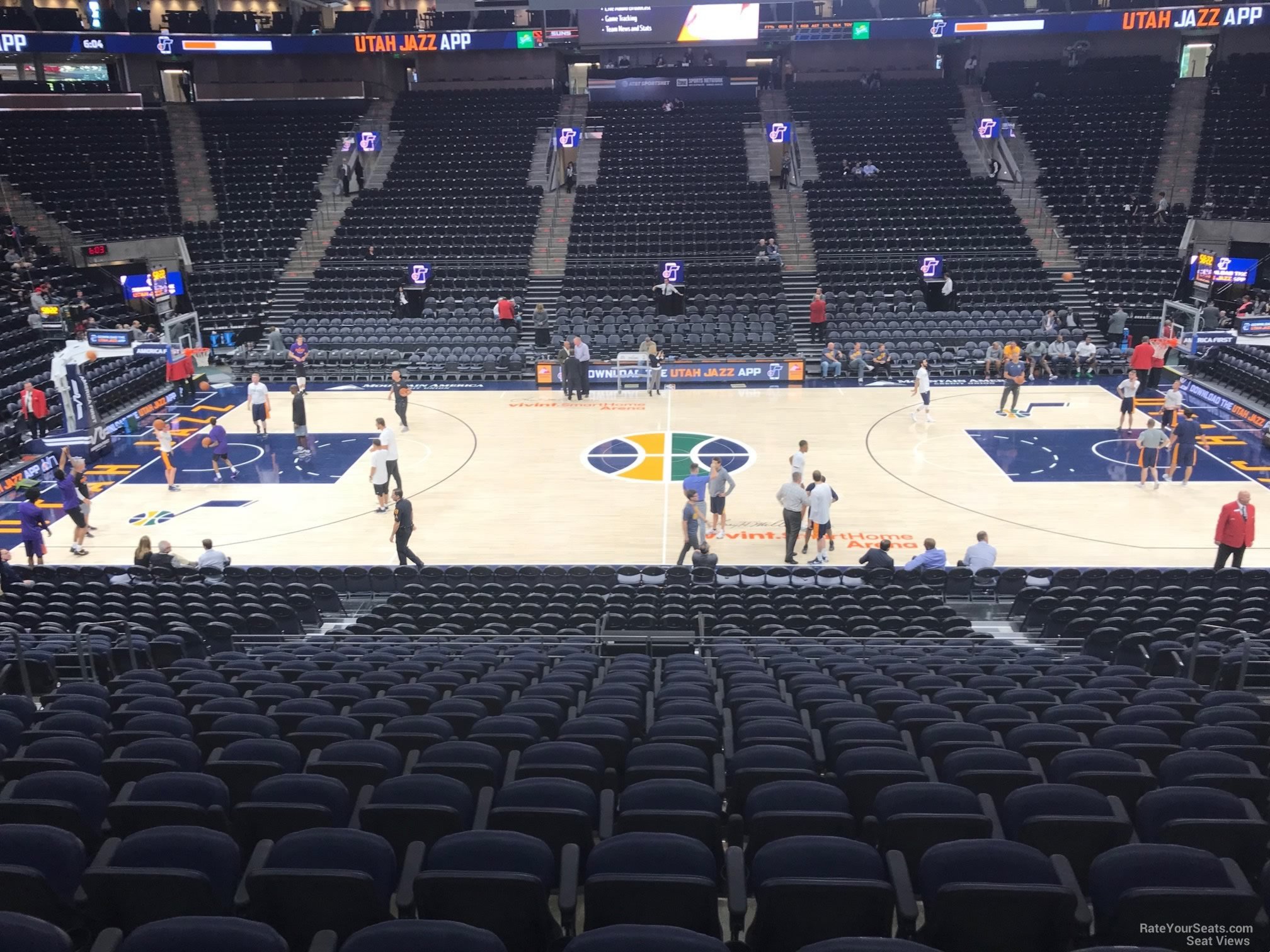 section 18, row 20 seat view  for basketball - vivint arena