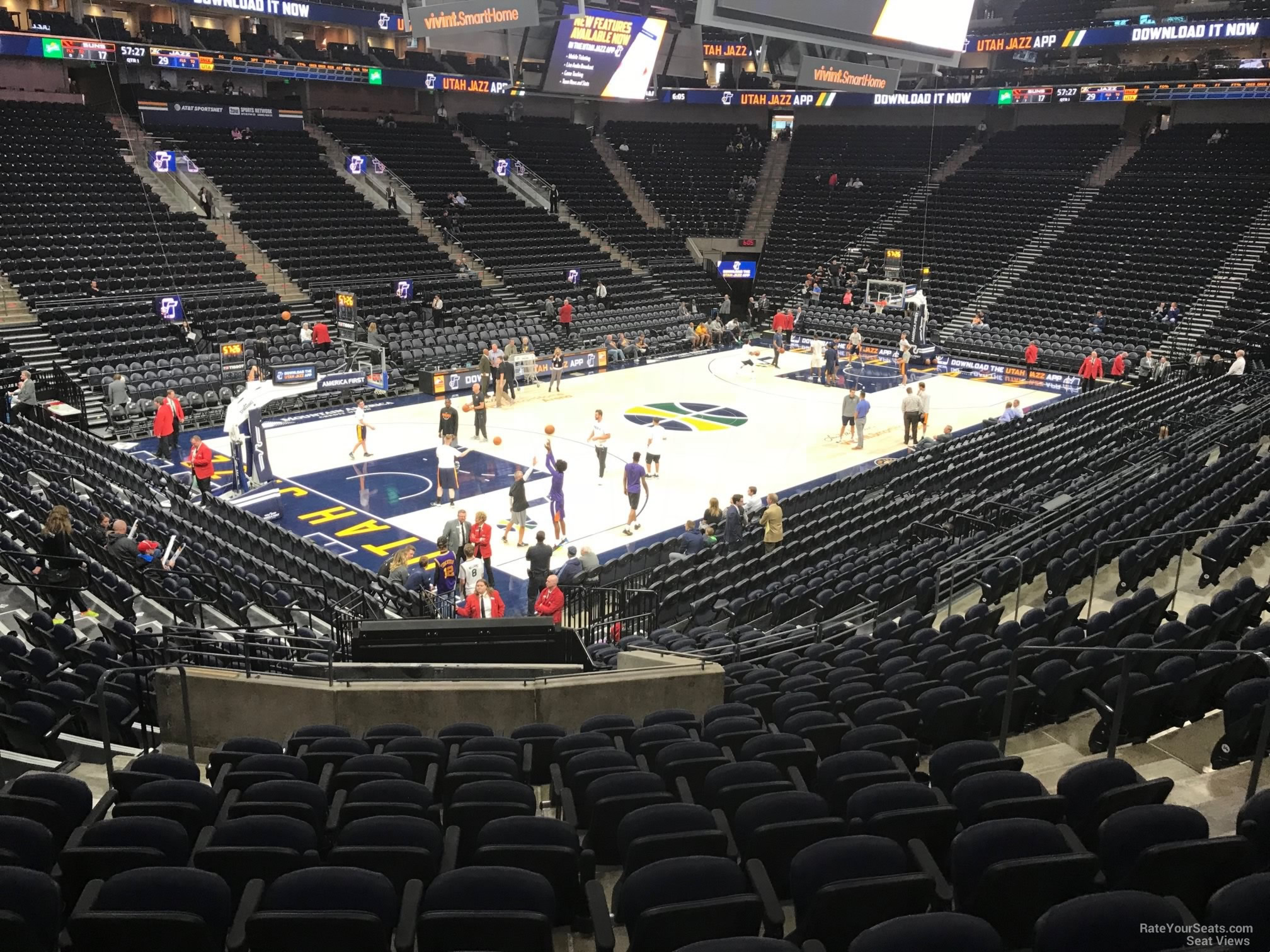 section 21, row 20 seat view  for basketball - delta center