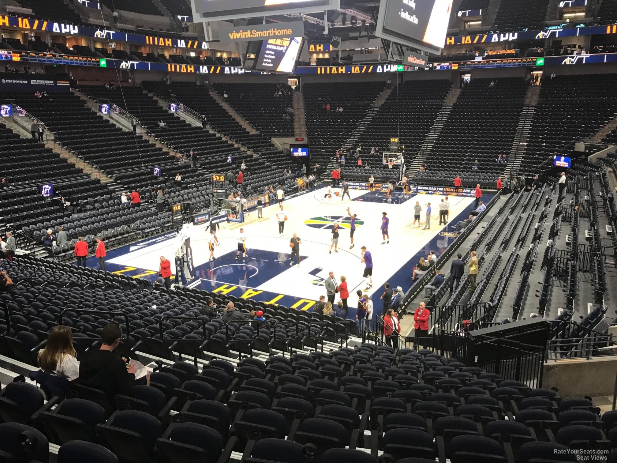section 22, row 20 seat view  for basketball - delta center