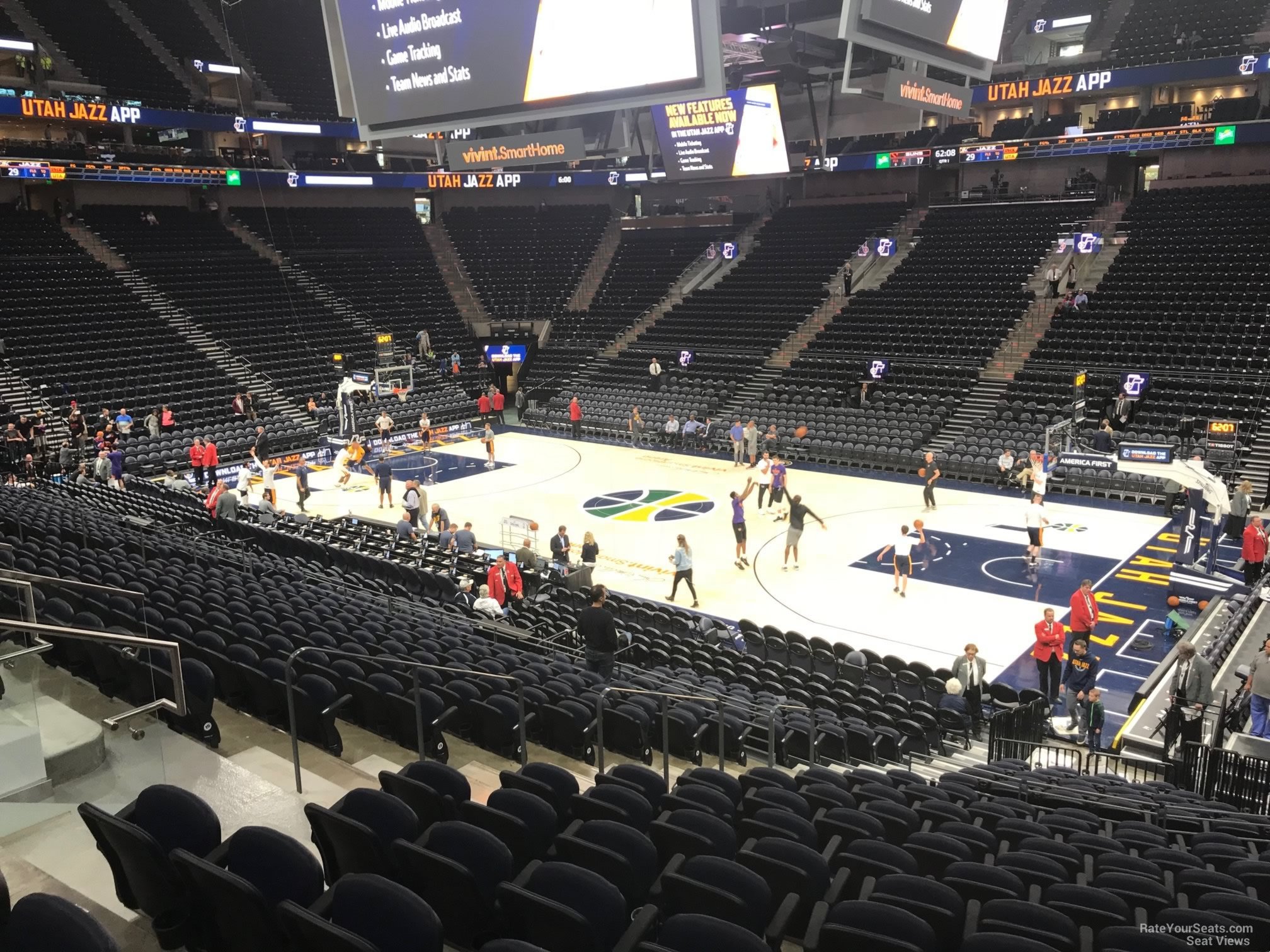 section 5, row 20 seat view  for basketball - vivint arena