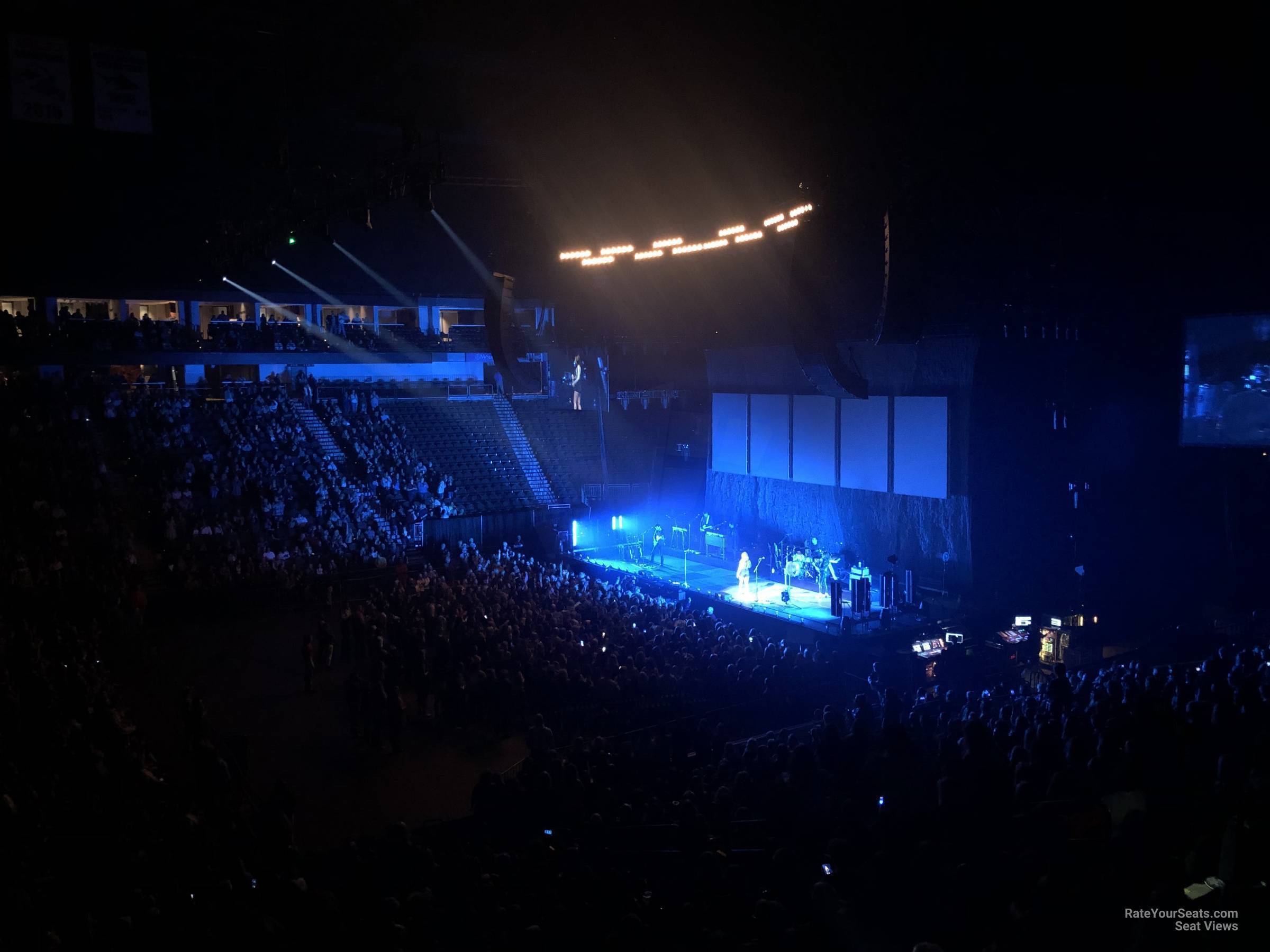 section 103, row x seat view  for concert - vystar veterans memorial arena