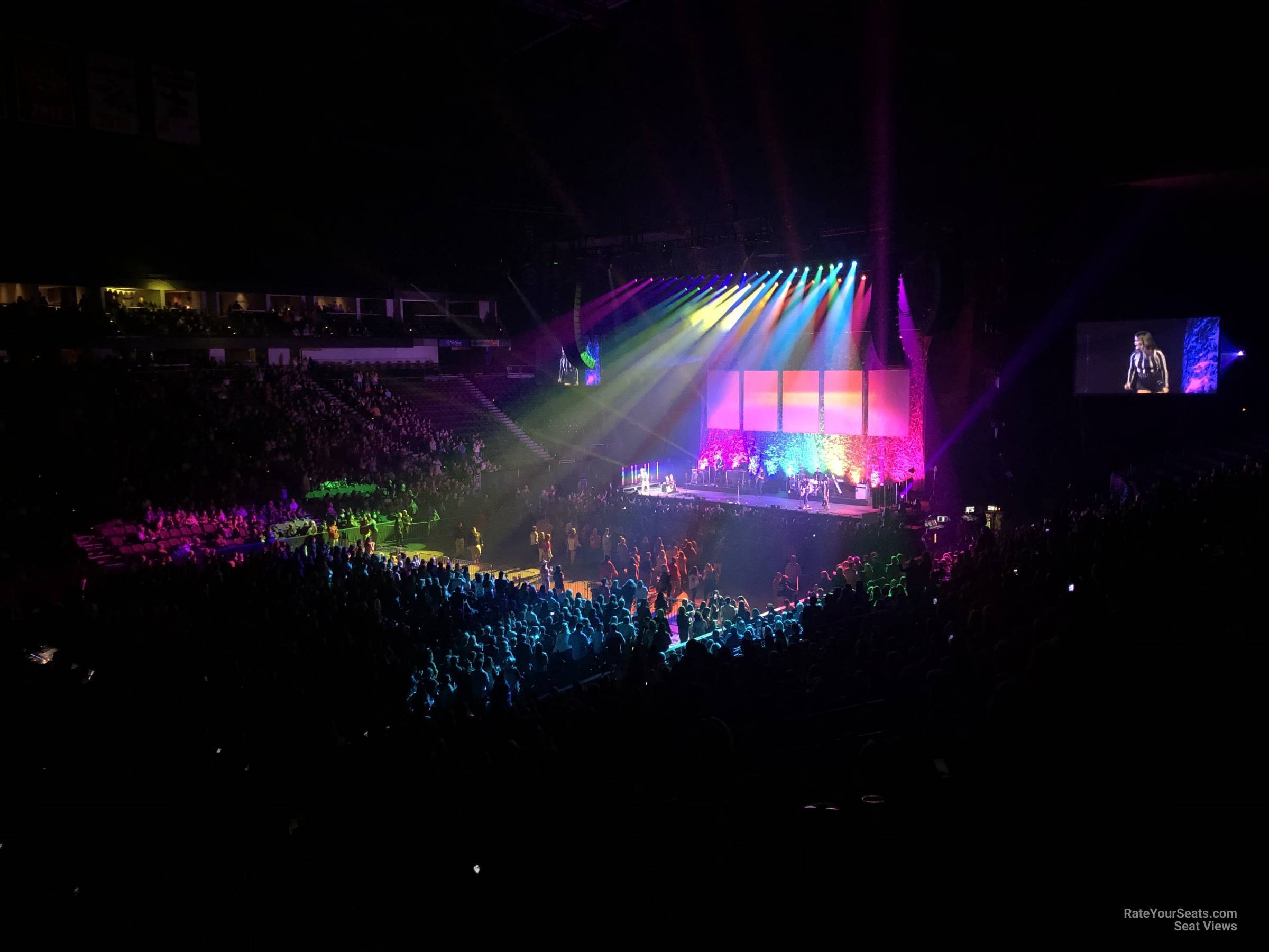 section 105, row x seat view  for concert - vystar veterans memorial arena