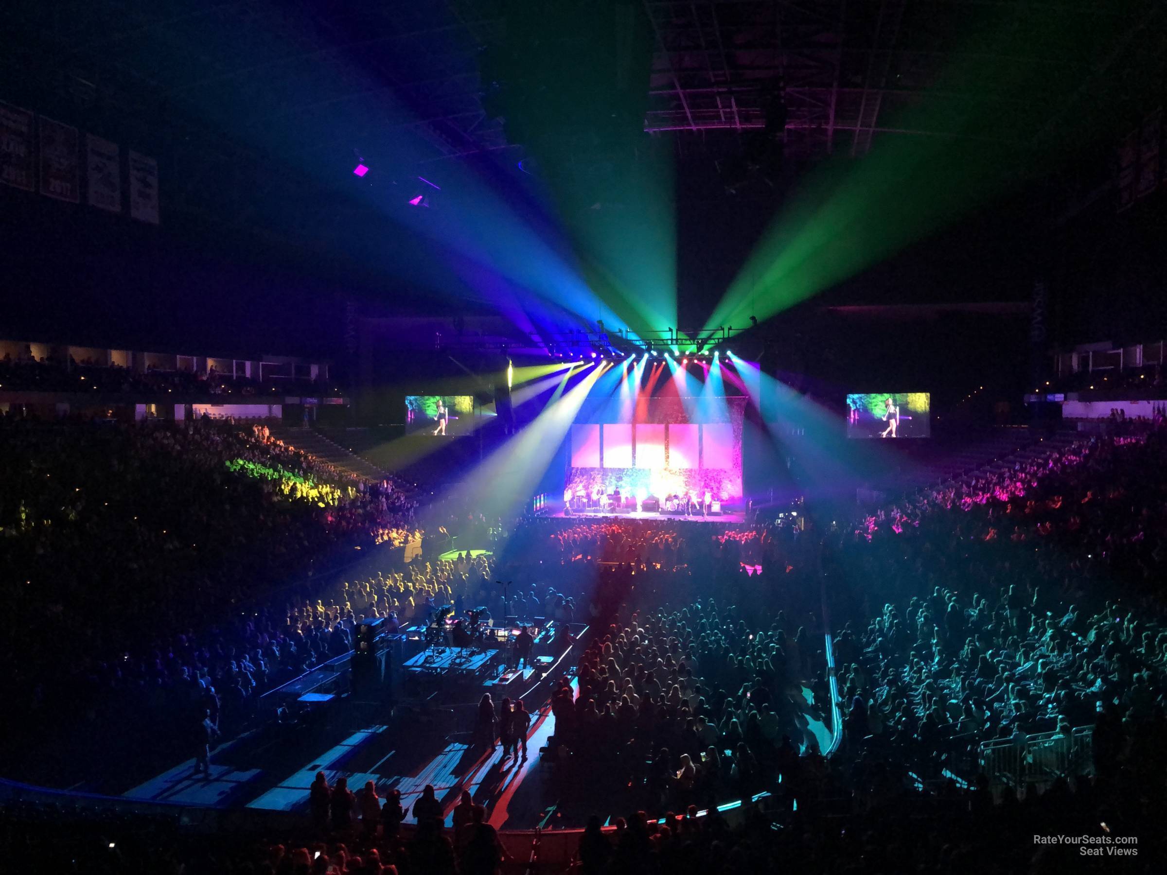 section 107, row z seat view  for concert - vystar veterans memorial arena