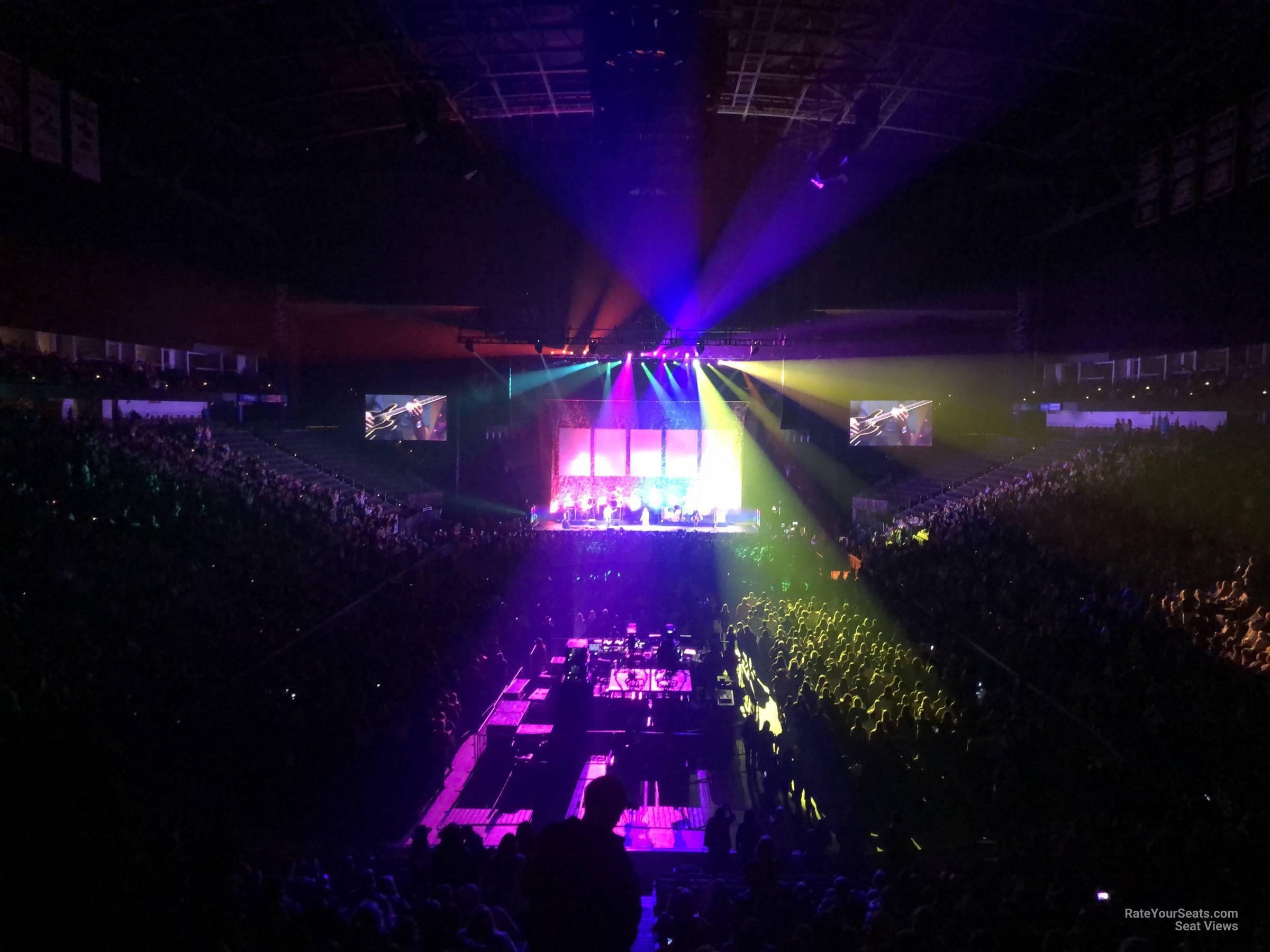 section 108, row z seat view  for concert - vystar veterans memorial arena