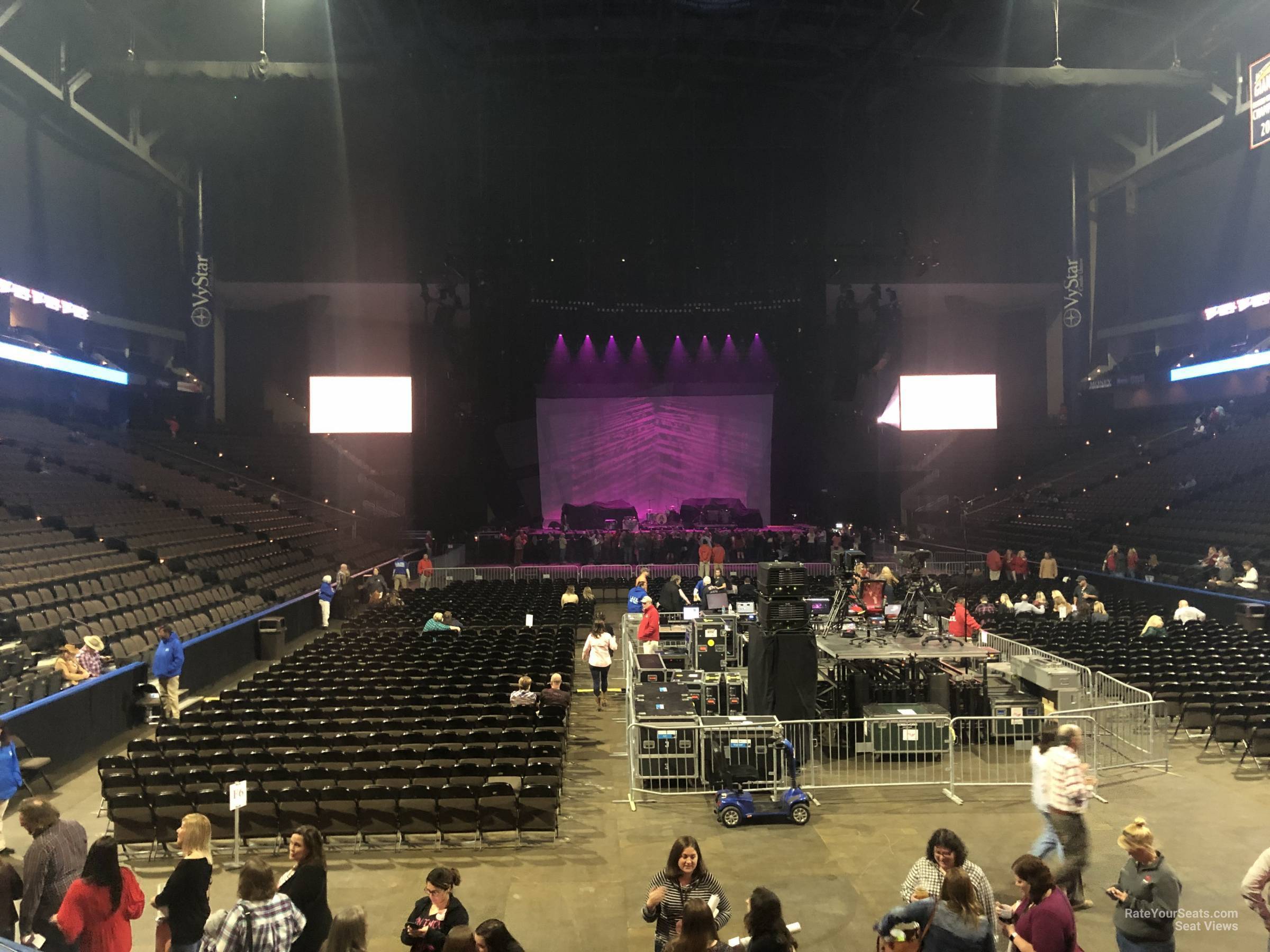 section 109, row h seat view  for concert - vystar veterans memorial arena