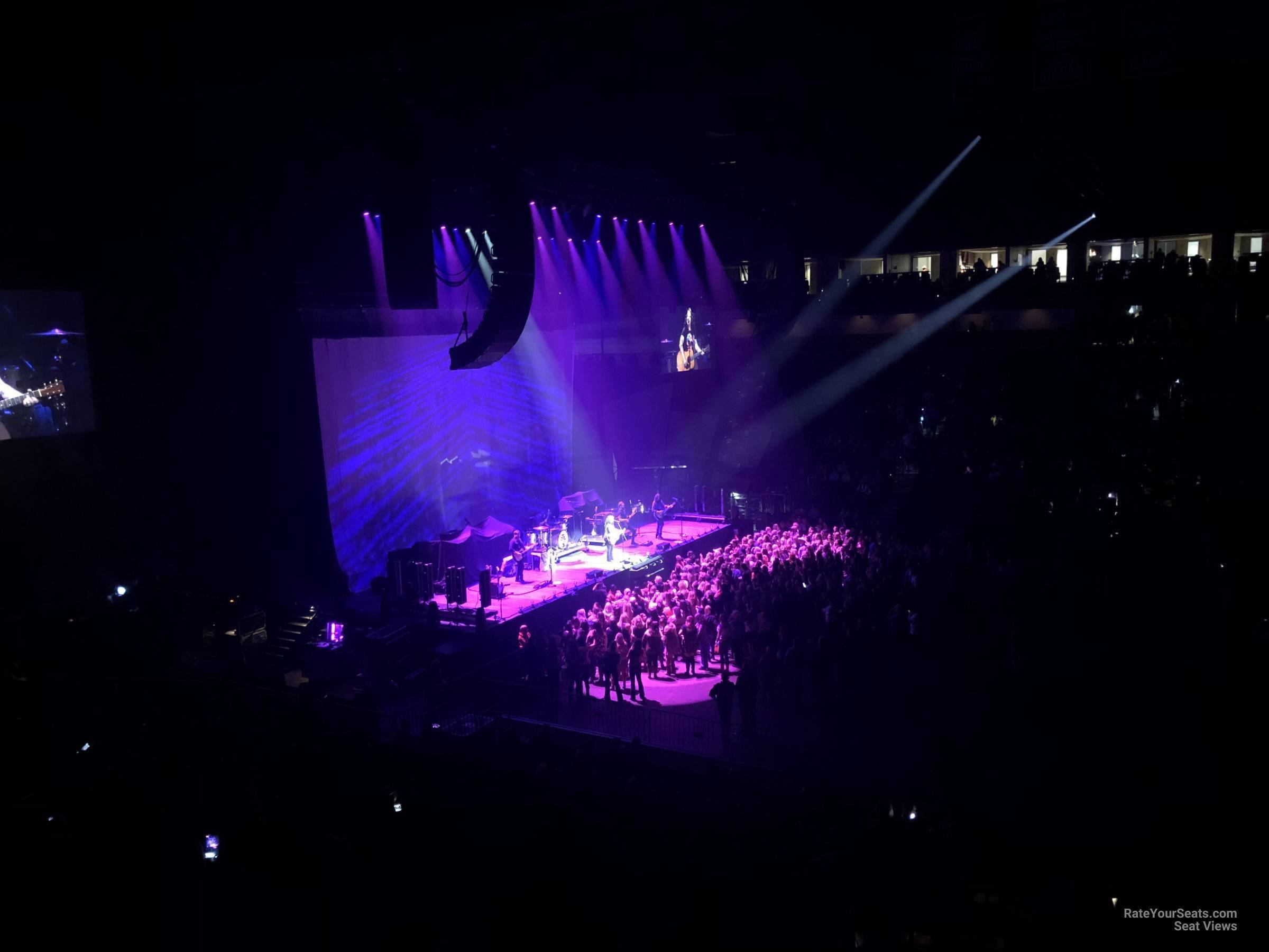 section 114, row v seat view  for concert - vystar veterans memorial arena