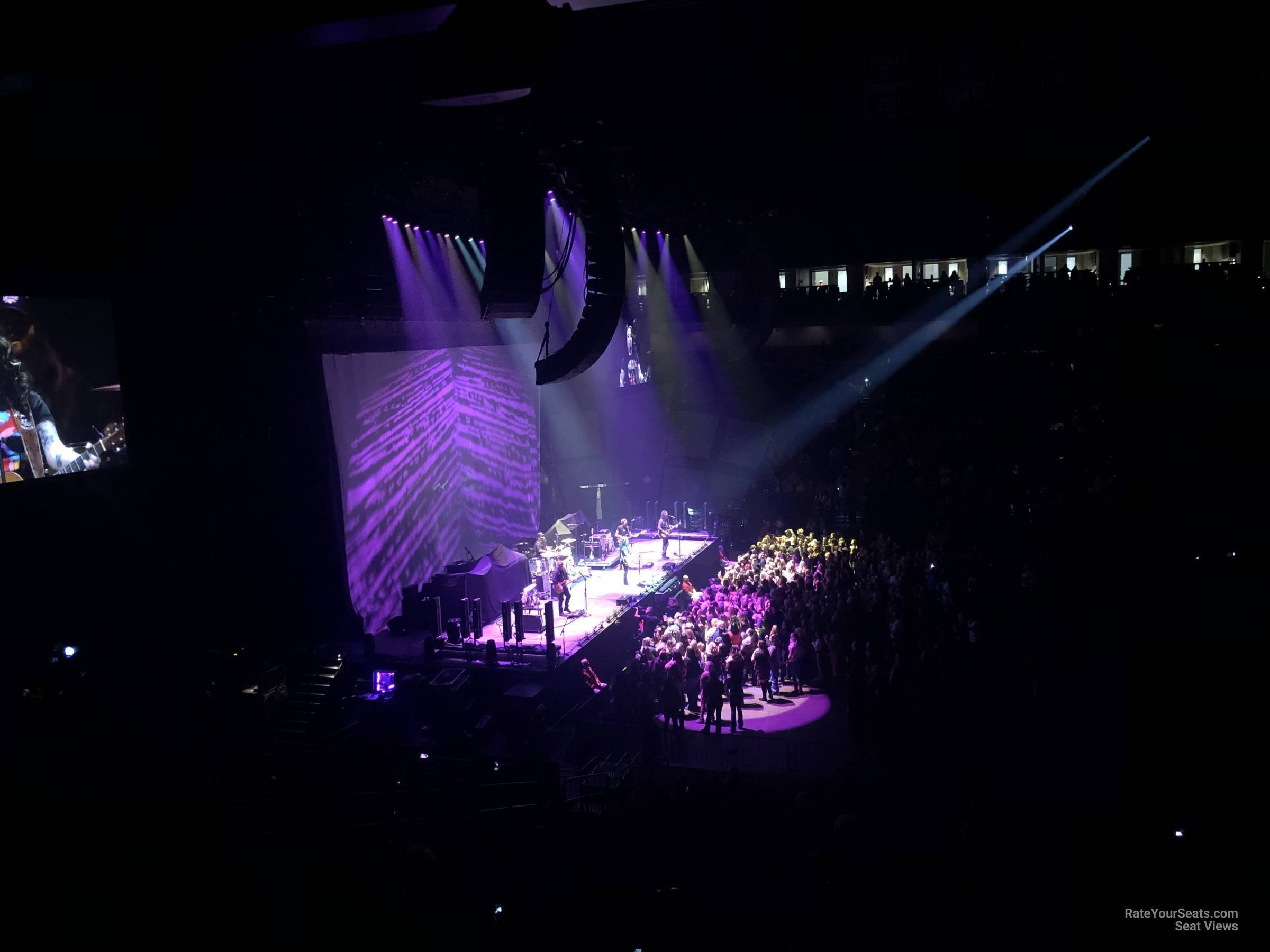 section 115, row v seat view  for concert - vystar veterans memorial arena