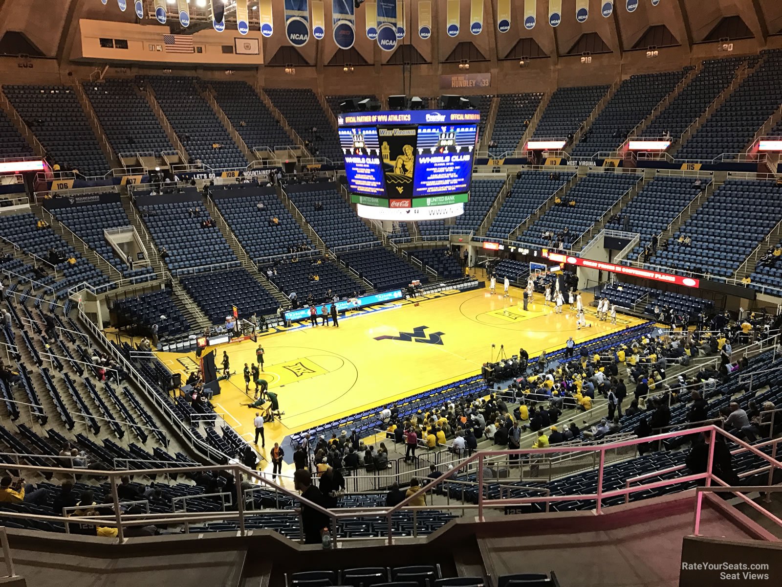 section 235, row h seat view  - wvu coliseum