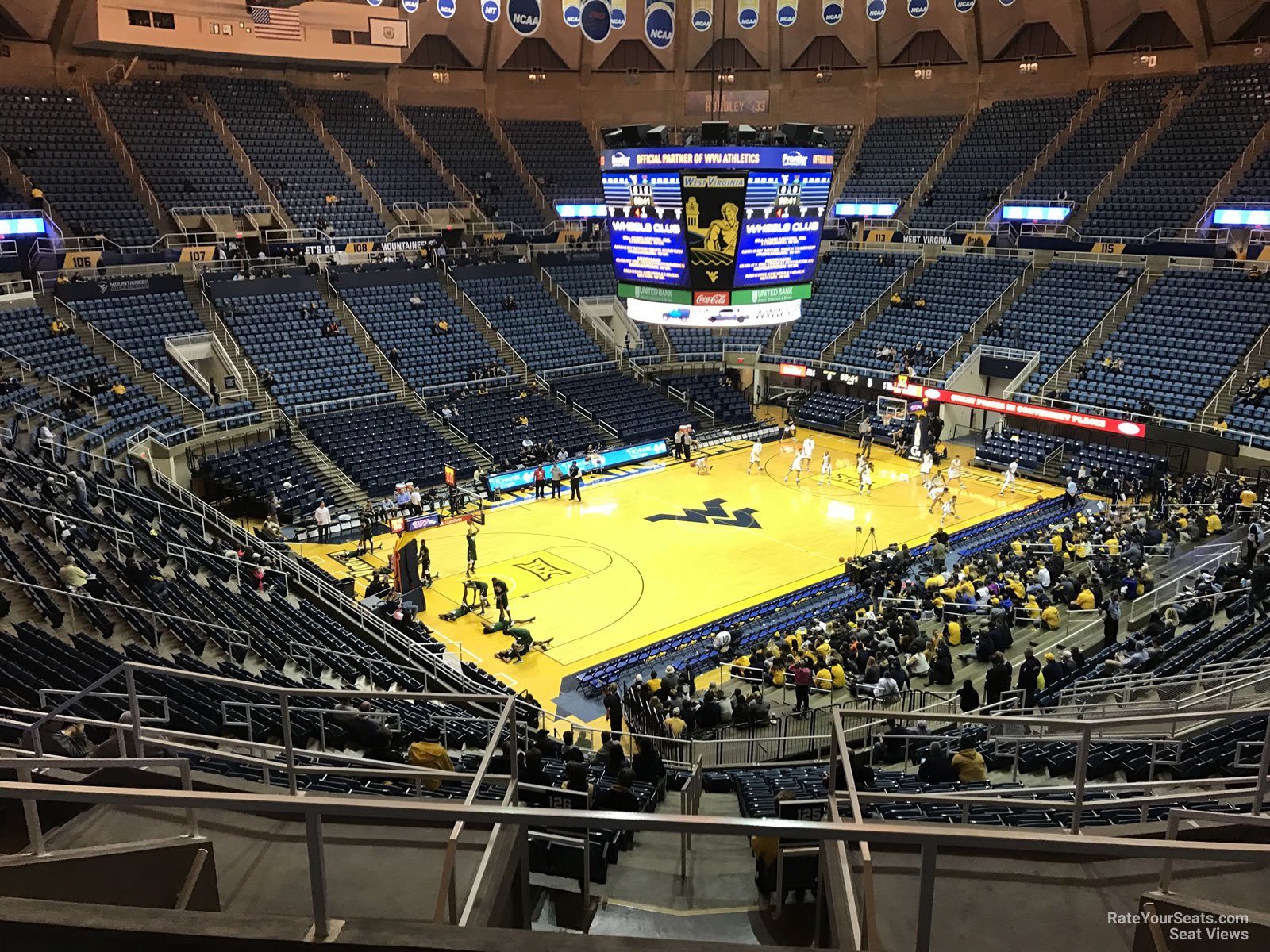 section 236, row h seat view  - wvu coliseum