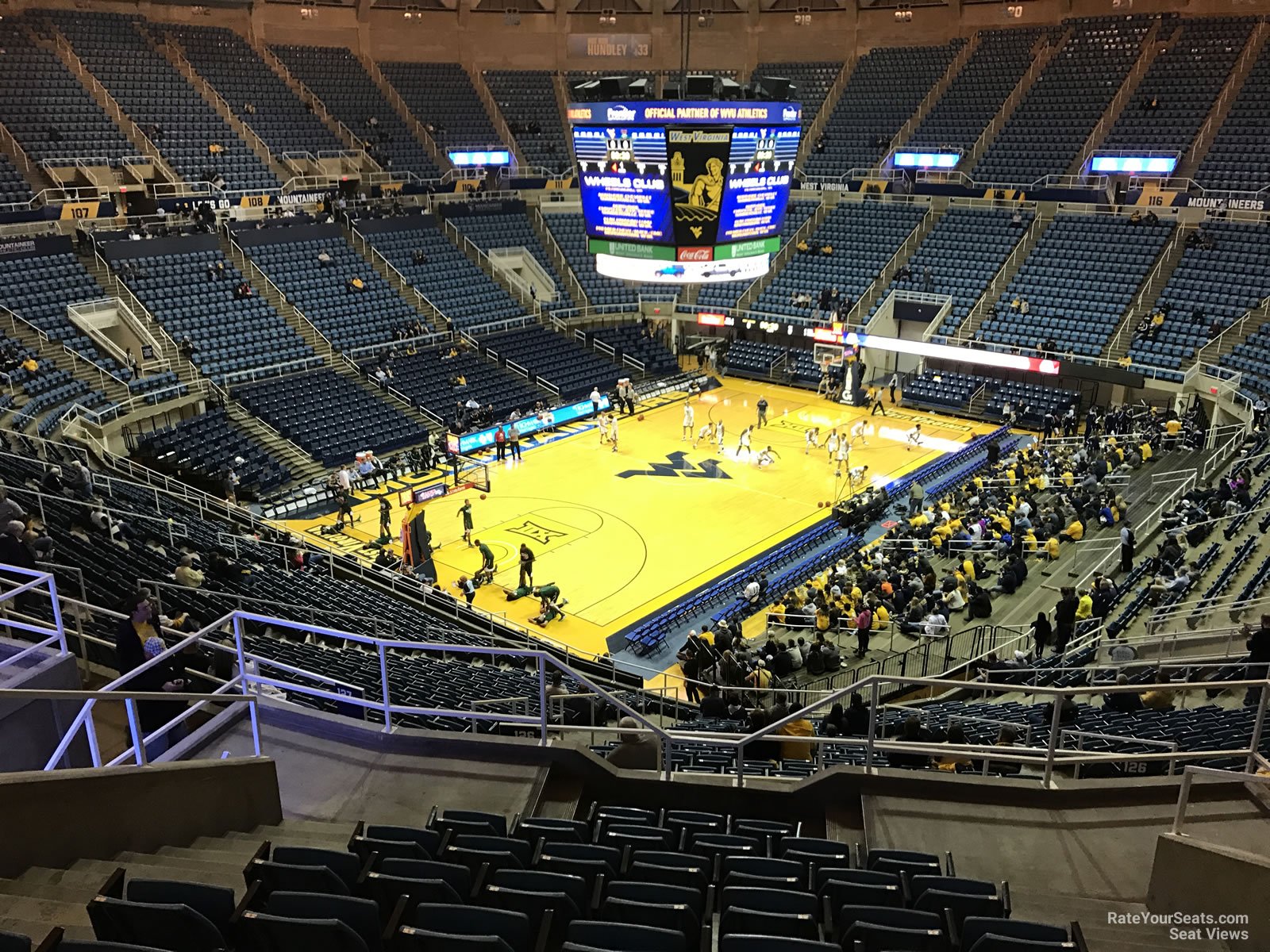 section 237, row h seat view  - wvu coliseum