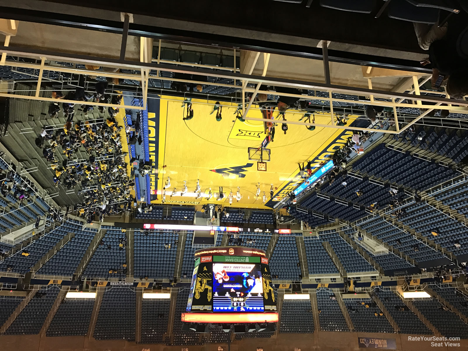 section 240, row h seat view  - wvu coliseum