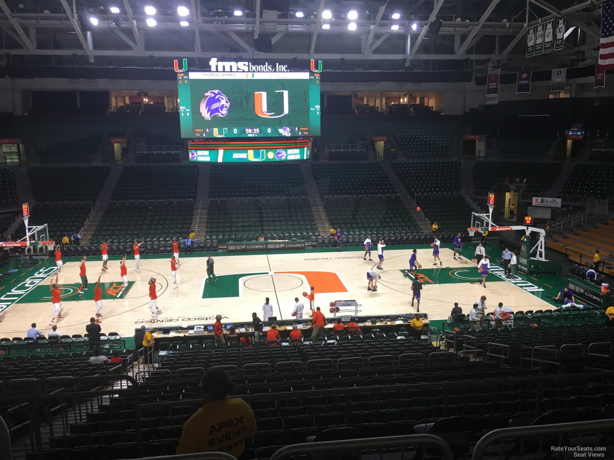 section 101, row aa seat view  - watsco center