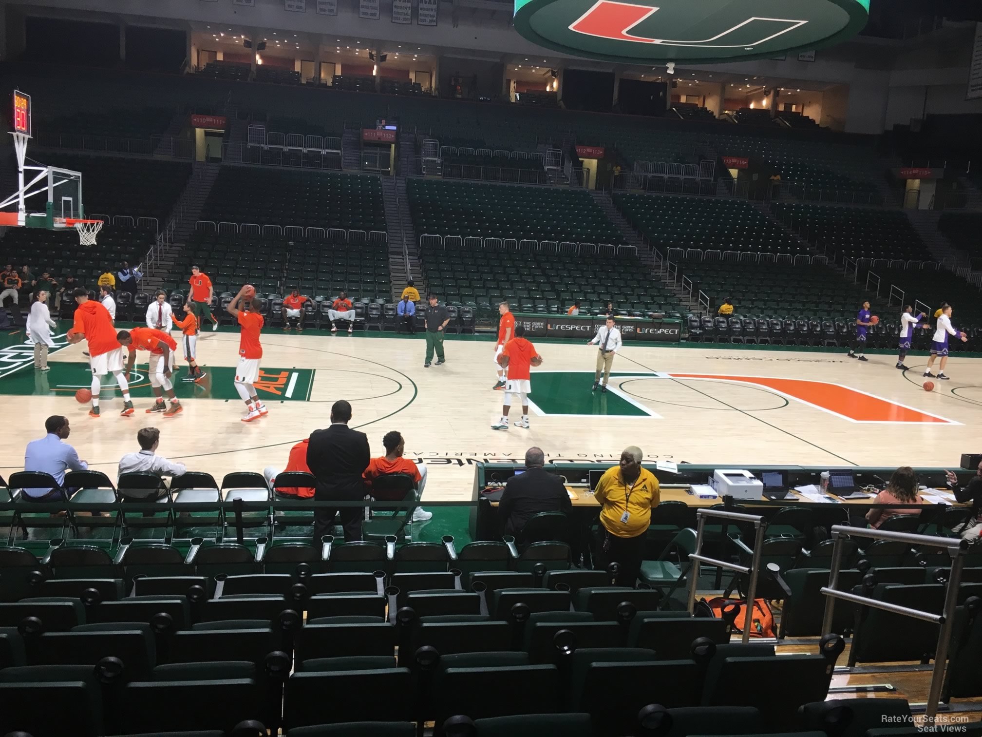 section 102, row j seat view  - watsco center