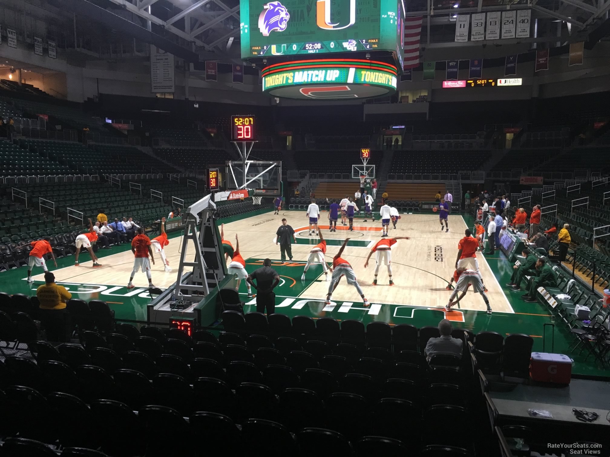 section 106, row k seat view  - watsco center