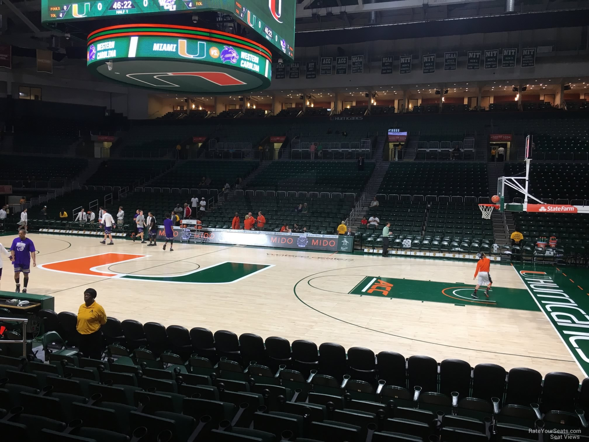 section 111, row j seat view - watsco center