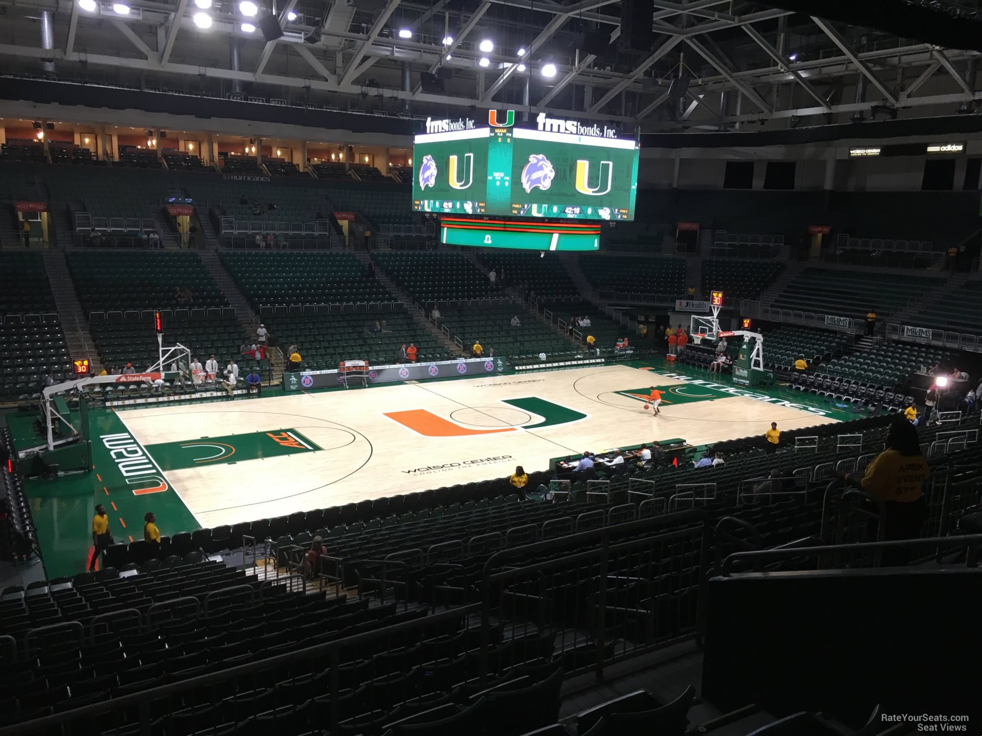 section 114, row aa seat view  - watsco center