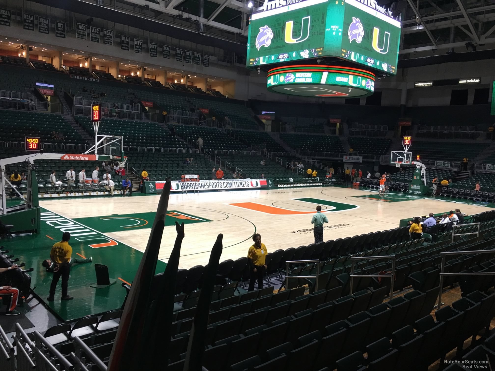 section 115, row l seat view  - watsco center