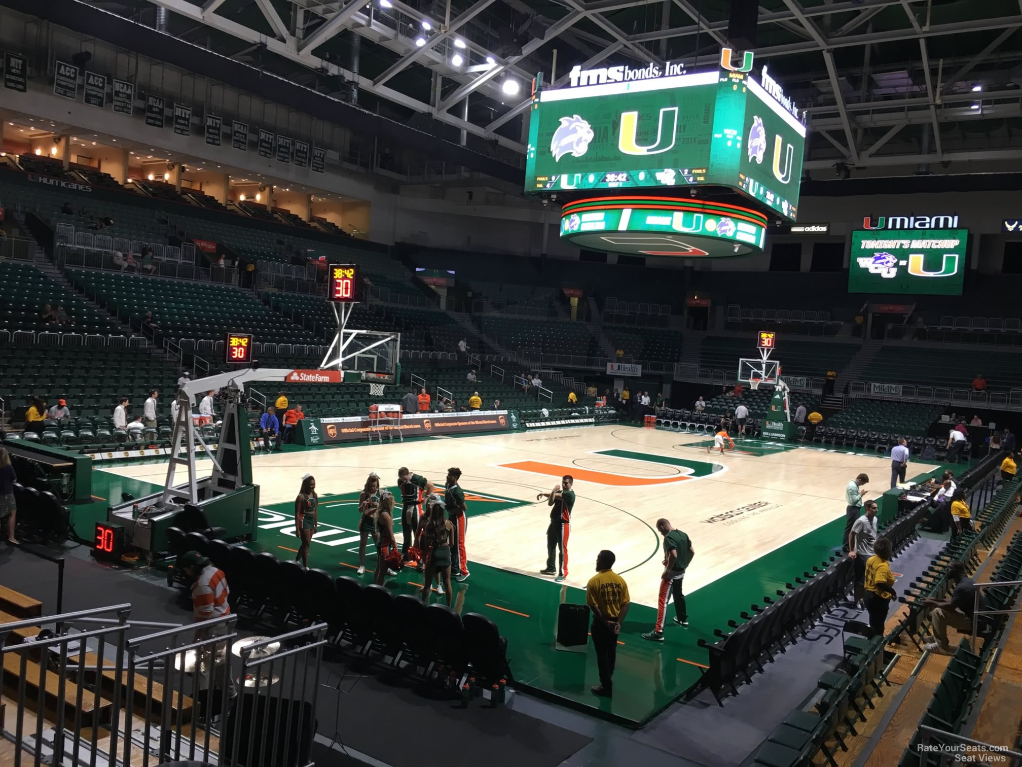 section 116, row l seat view  - watsco center