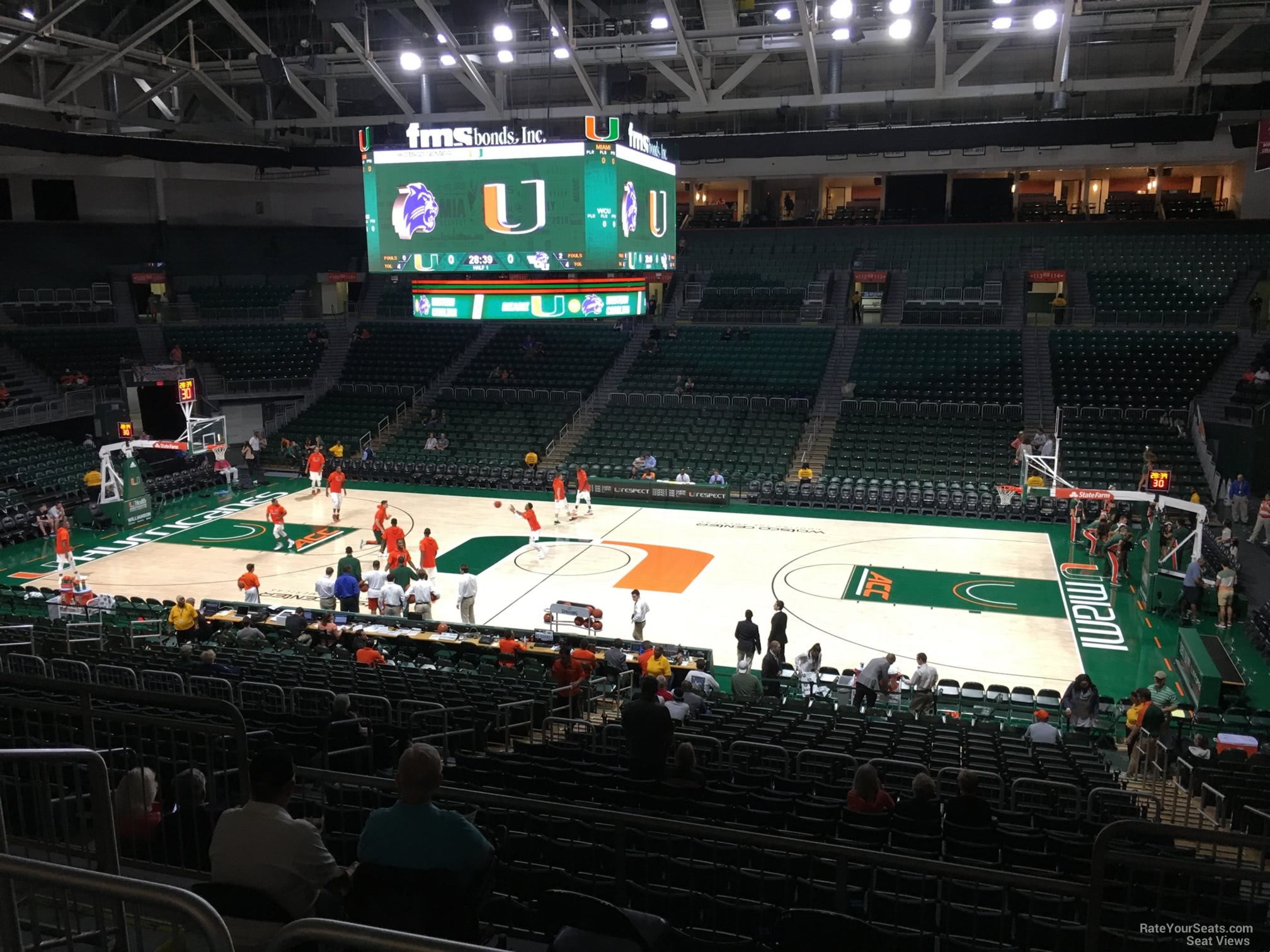 section 122, row aa seat view  - watsco center