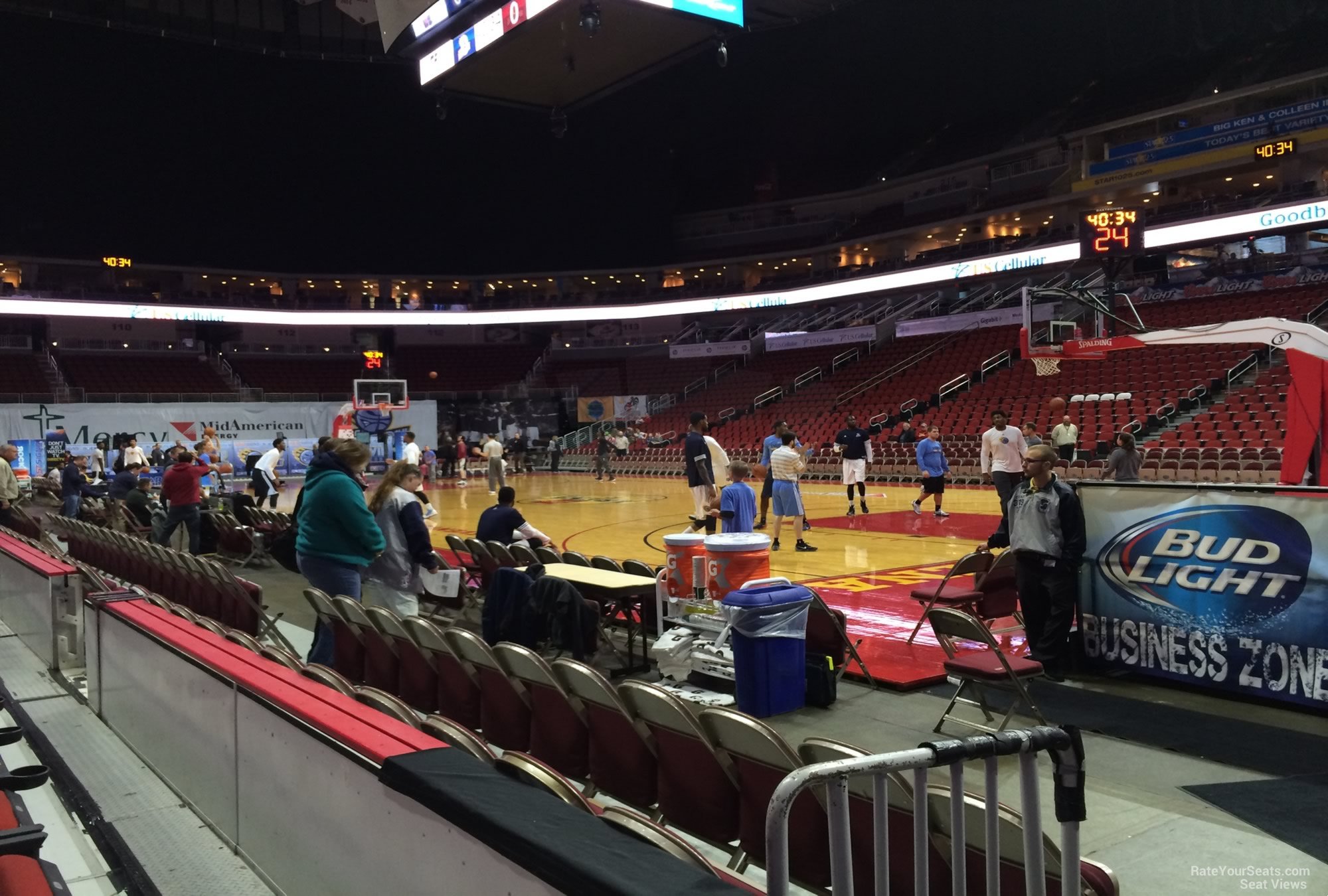 section 101, row a seat view  for basketball - iowa events center