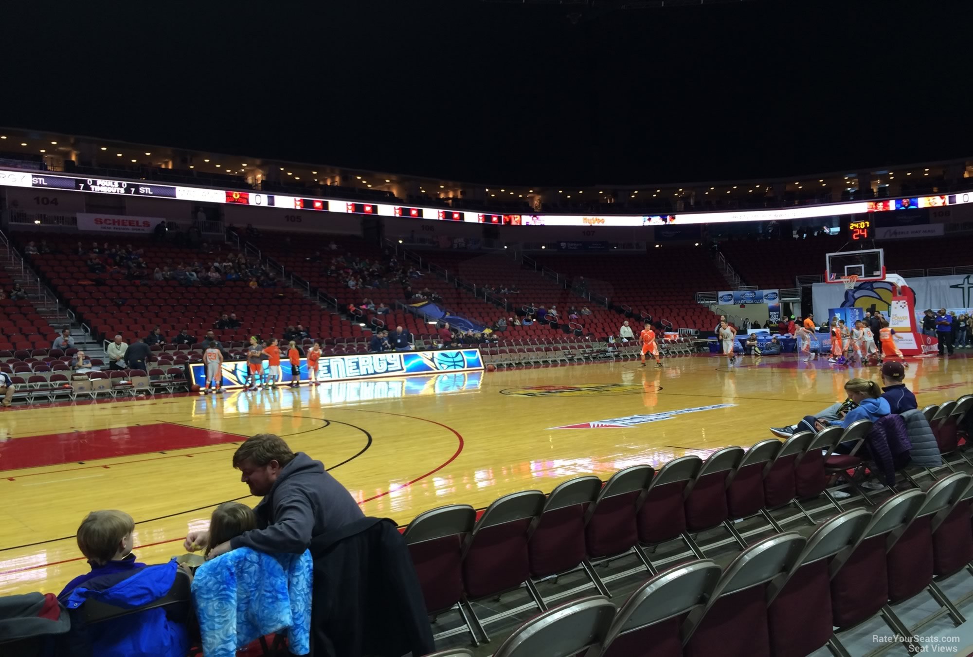 section 117, row a seat view  for basketball - iowa events center