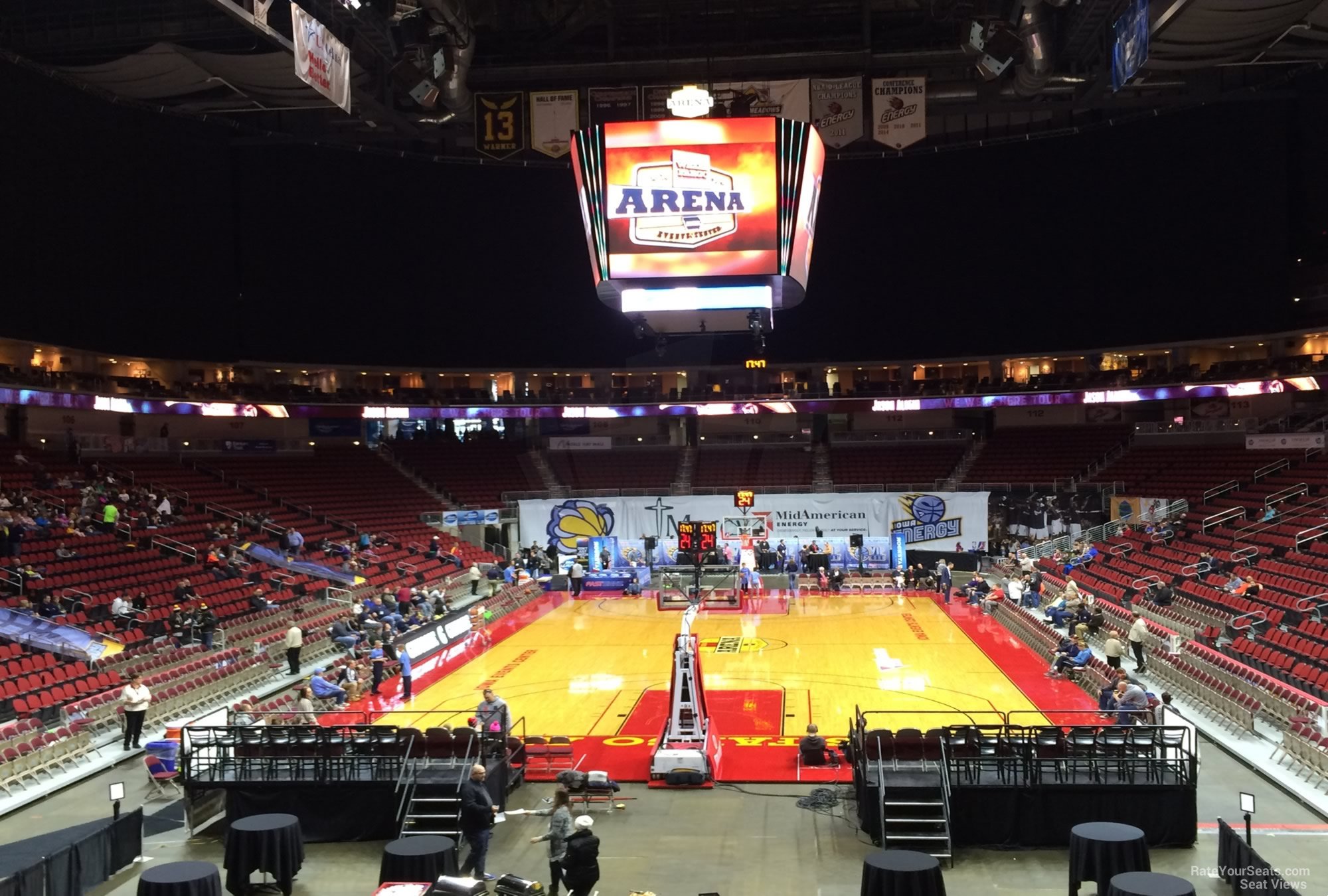 section 122, row n seat view  for basketball - iowa events center