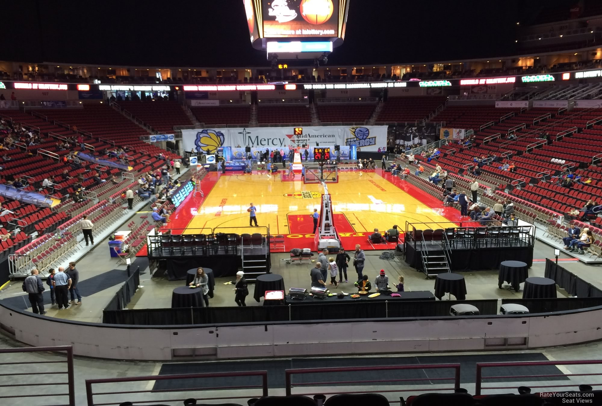 section 122, row y seat view  for basketball - casey's center