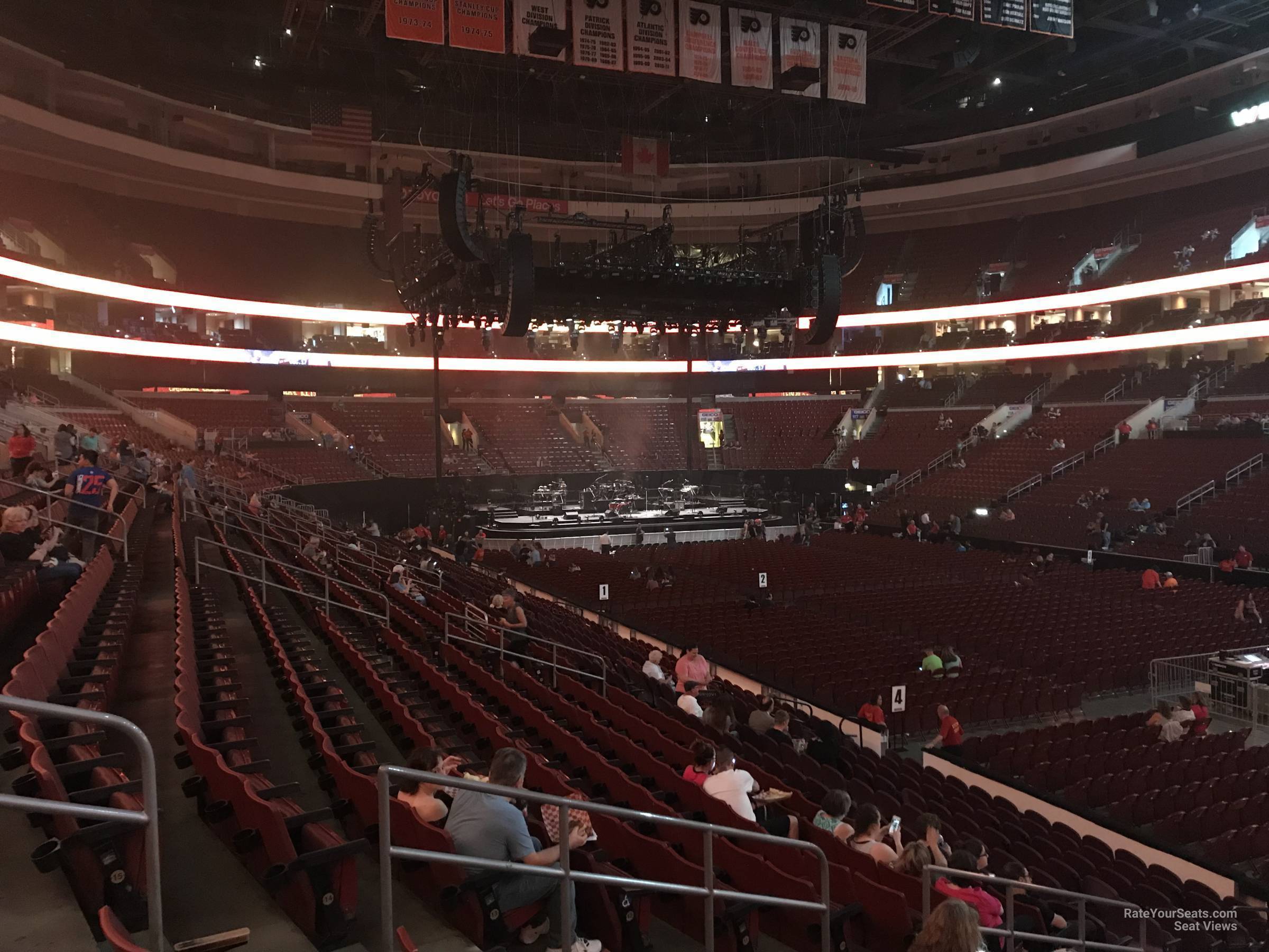 section 104, row 17 seat view  for concert - wells fargo center