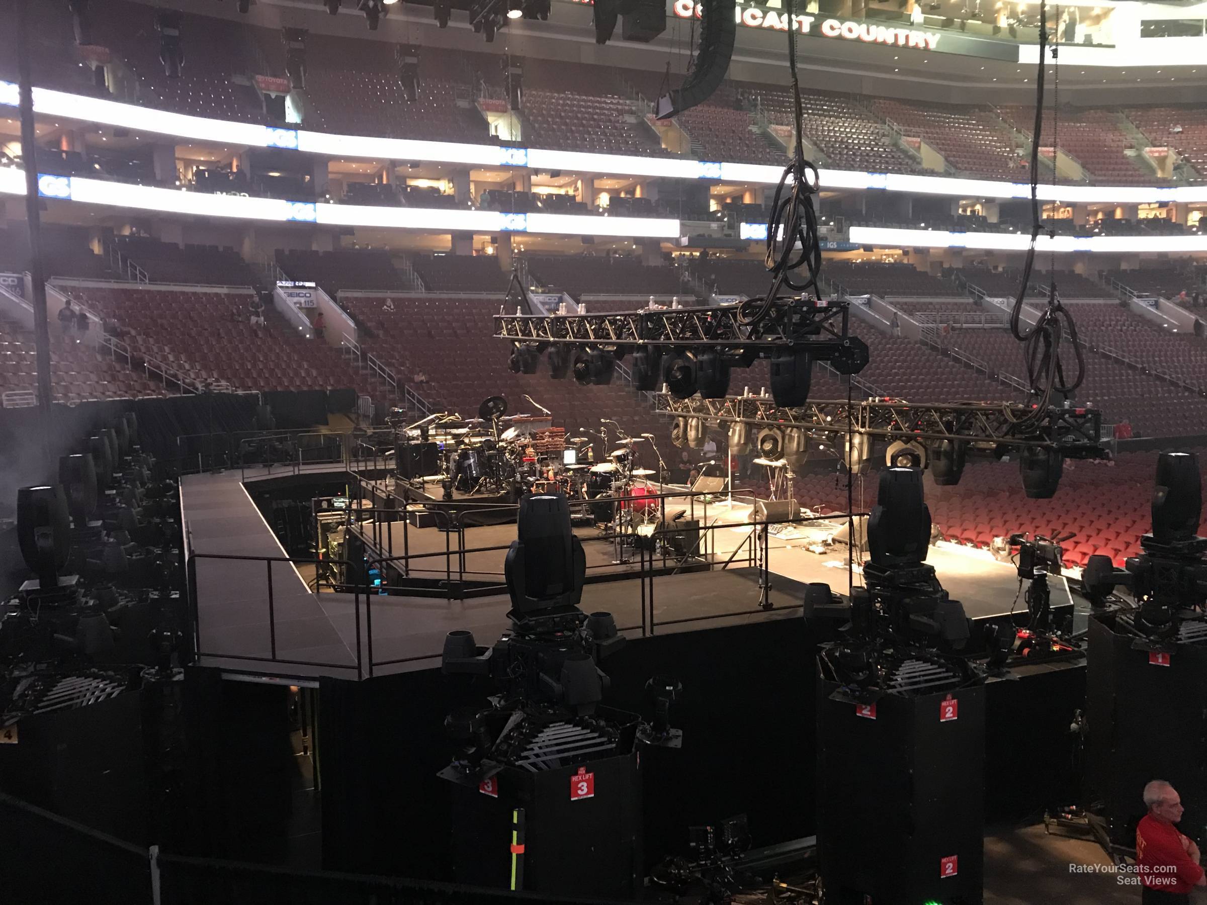 section 121, row 8 seat view  for concert - wells fargo center