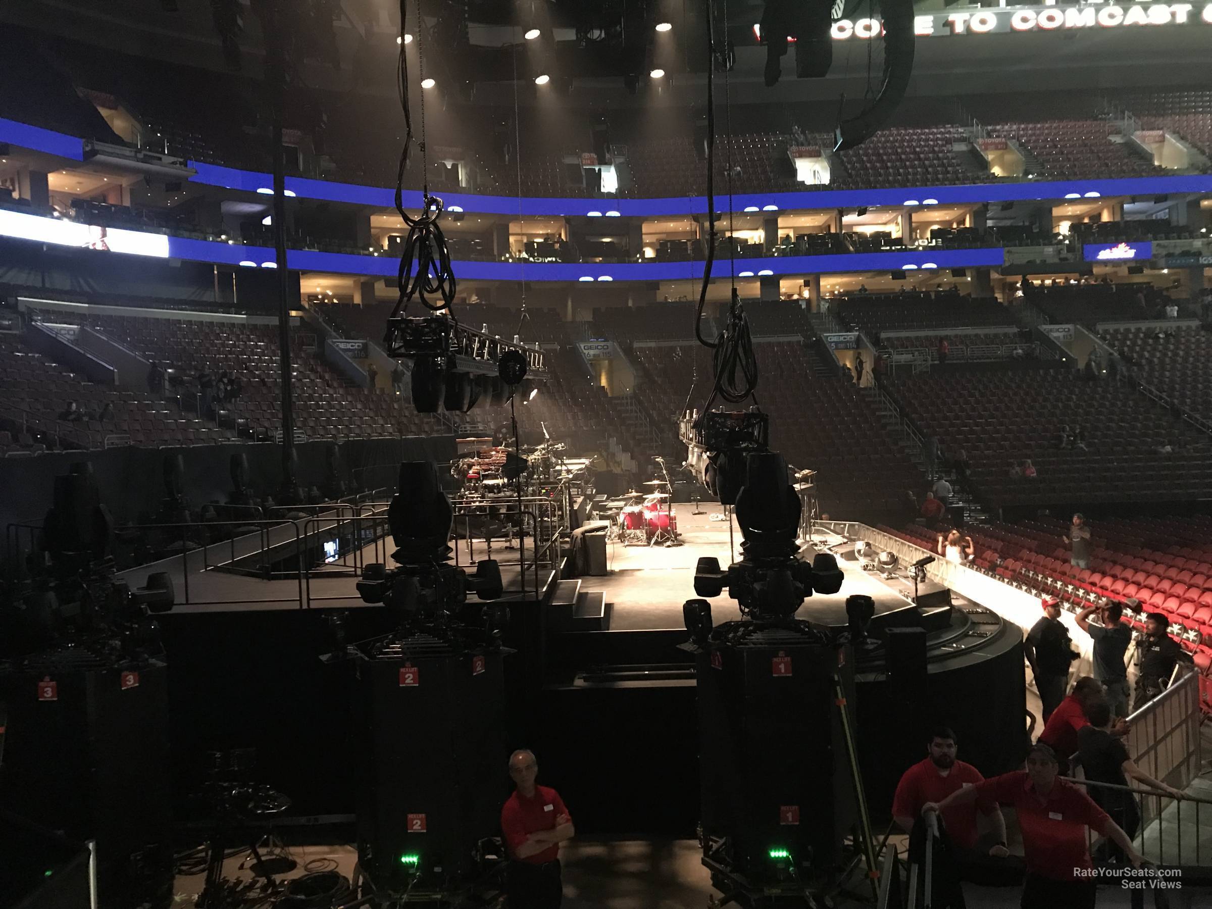 section 122, row 8 seat view  for concert - wells fargo center