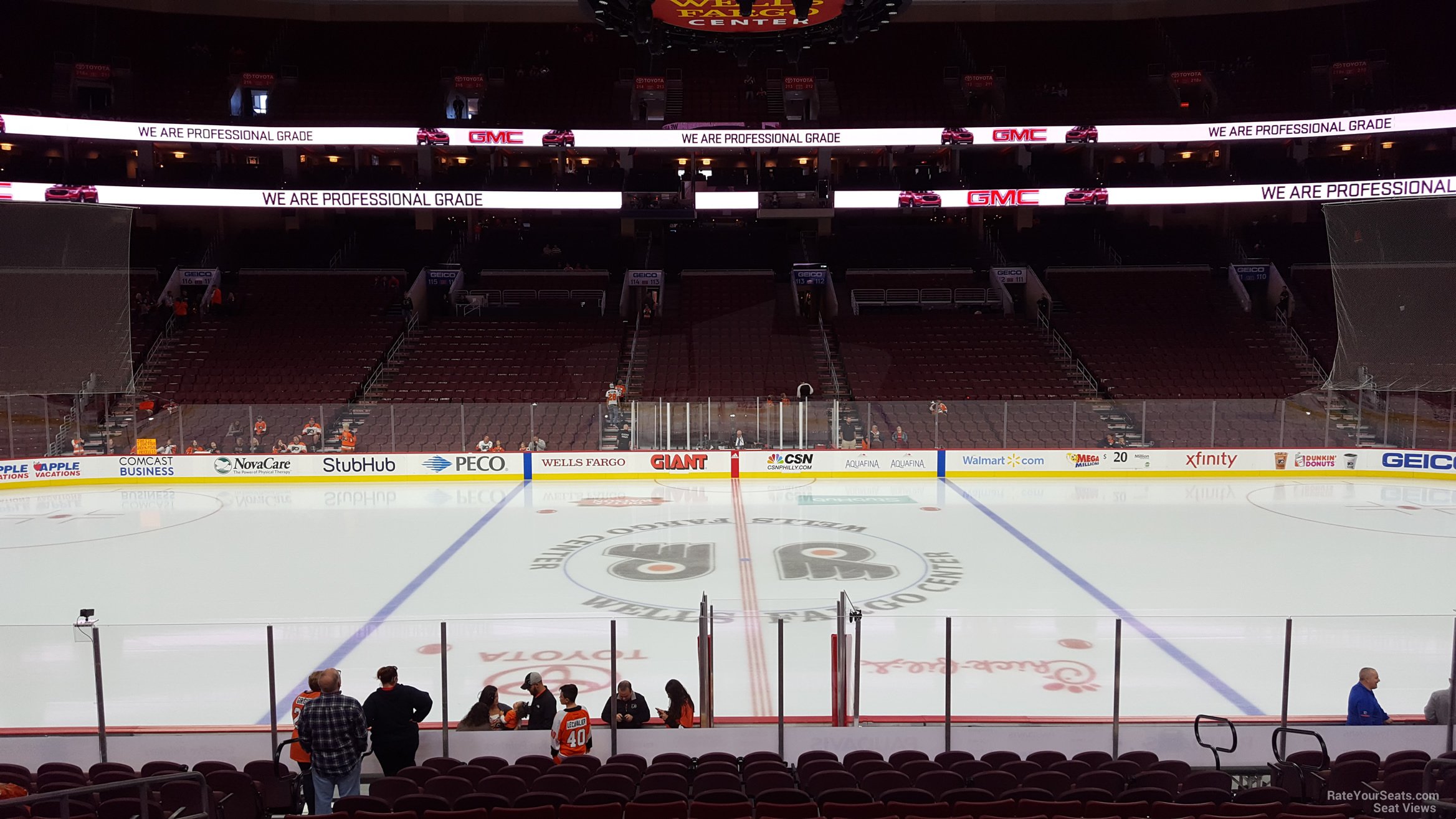 section 101, row 17 seat view  for hockey - wells fargo center