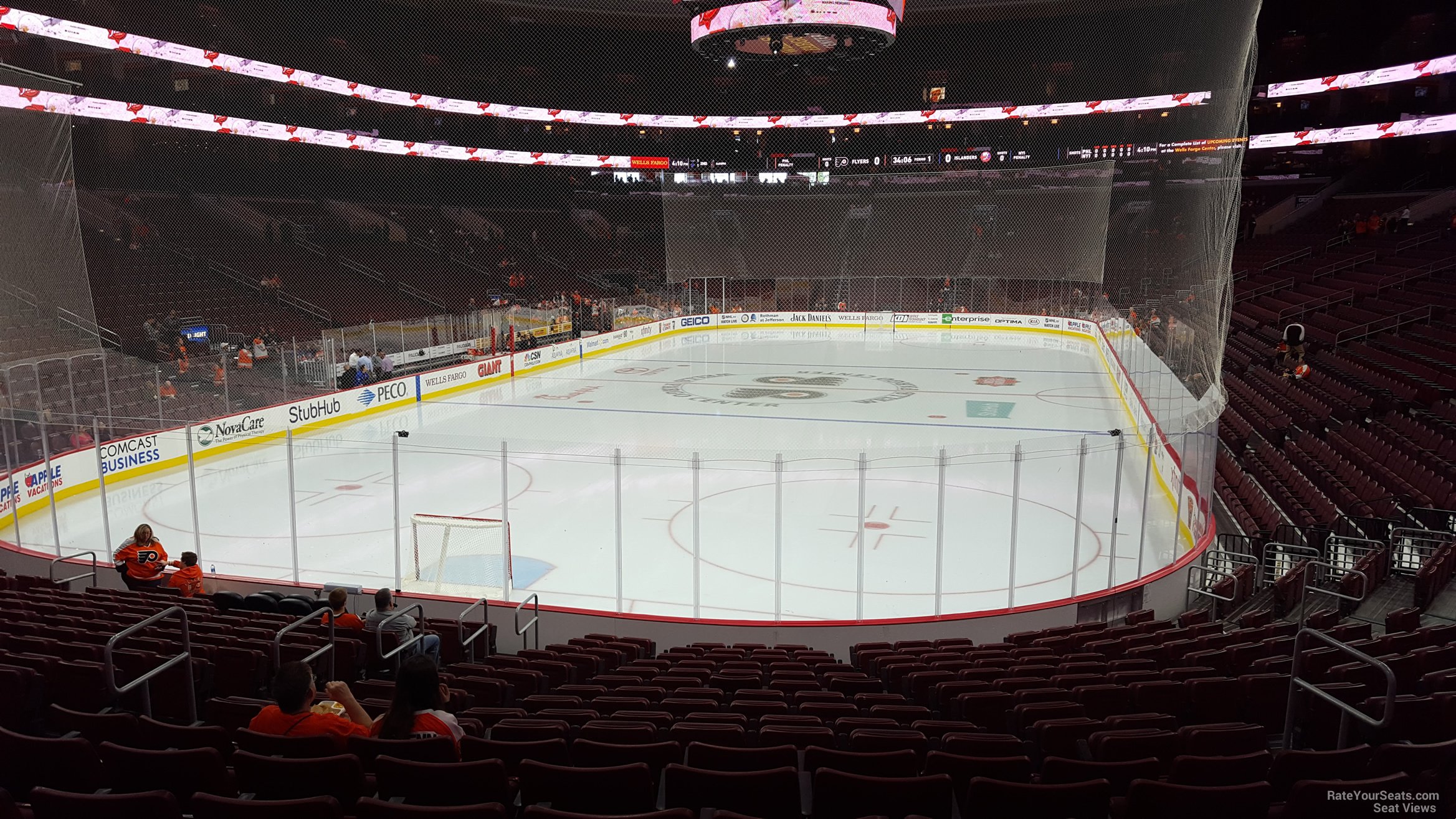 section 108, row 17 seat view  for hockey - wells fargo center