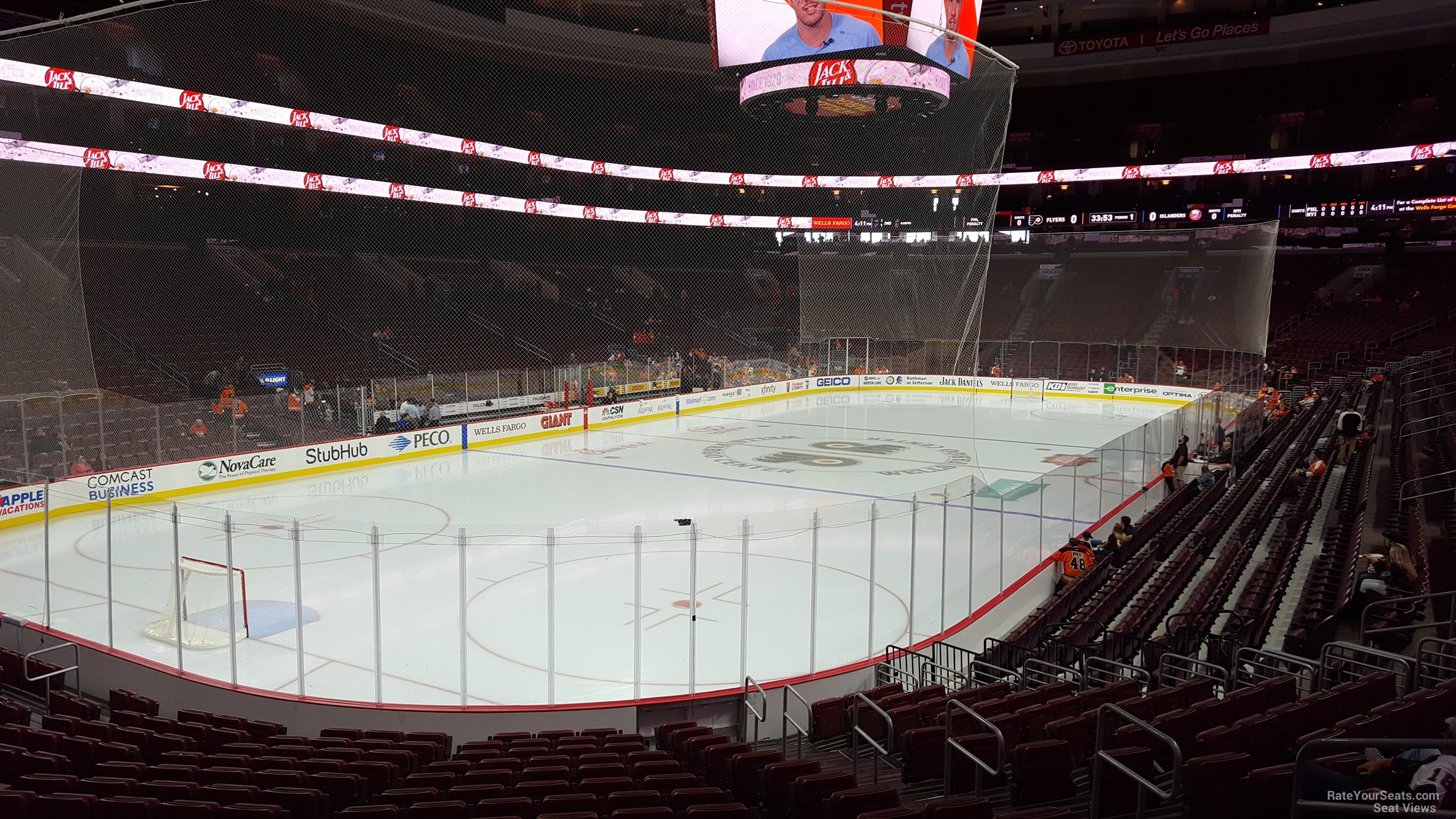 section 109, row 17 seat view  for hockey - wells fargo center