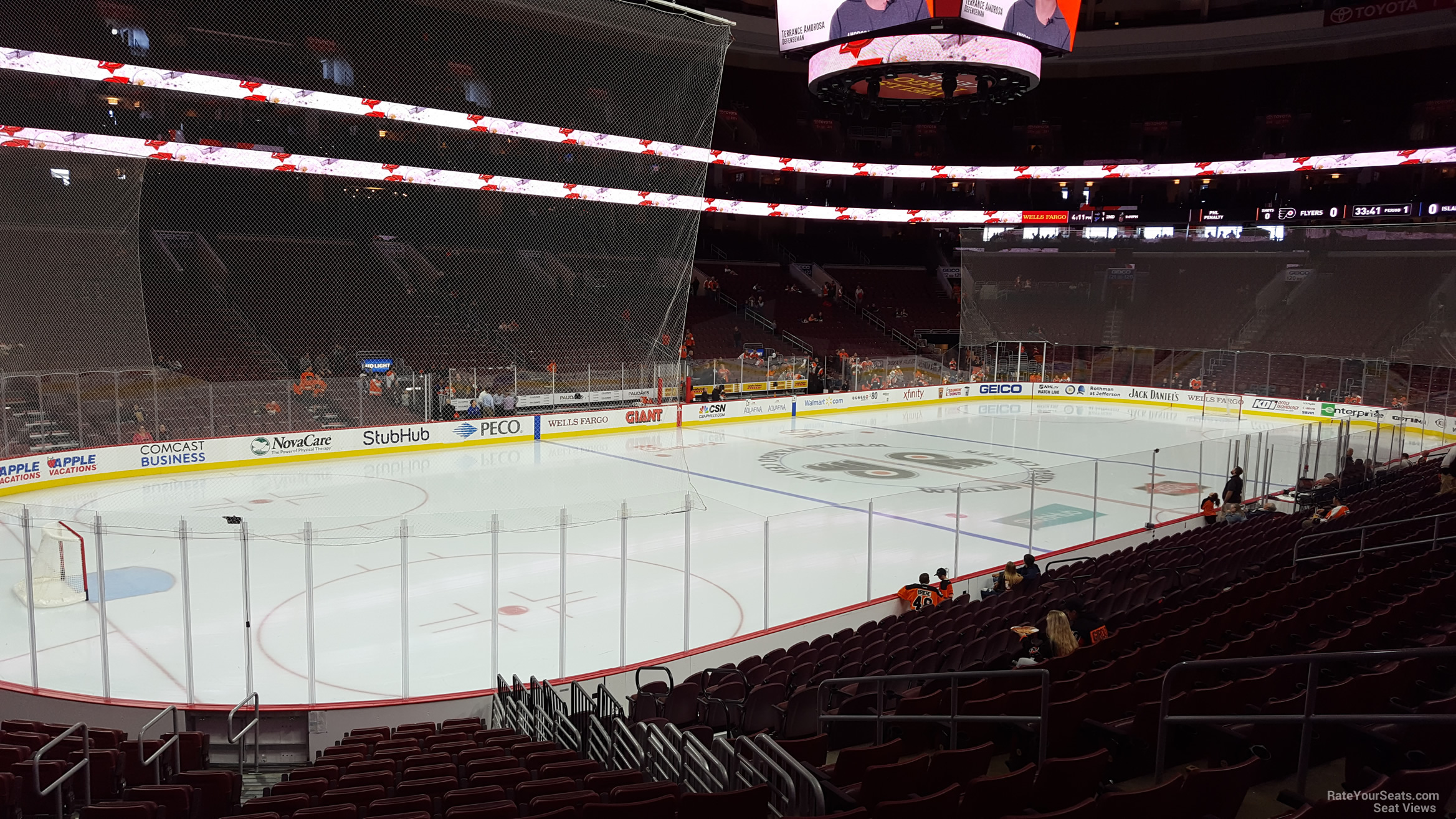 section 110, row 17 seat view  for hockey - xfinity mobile arena