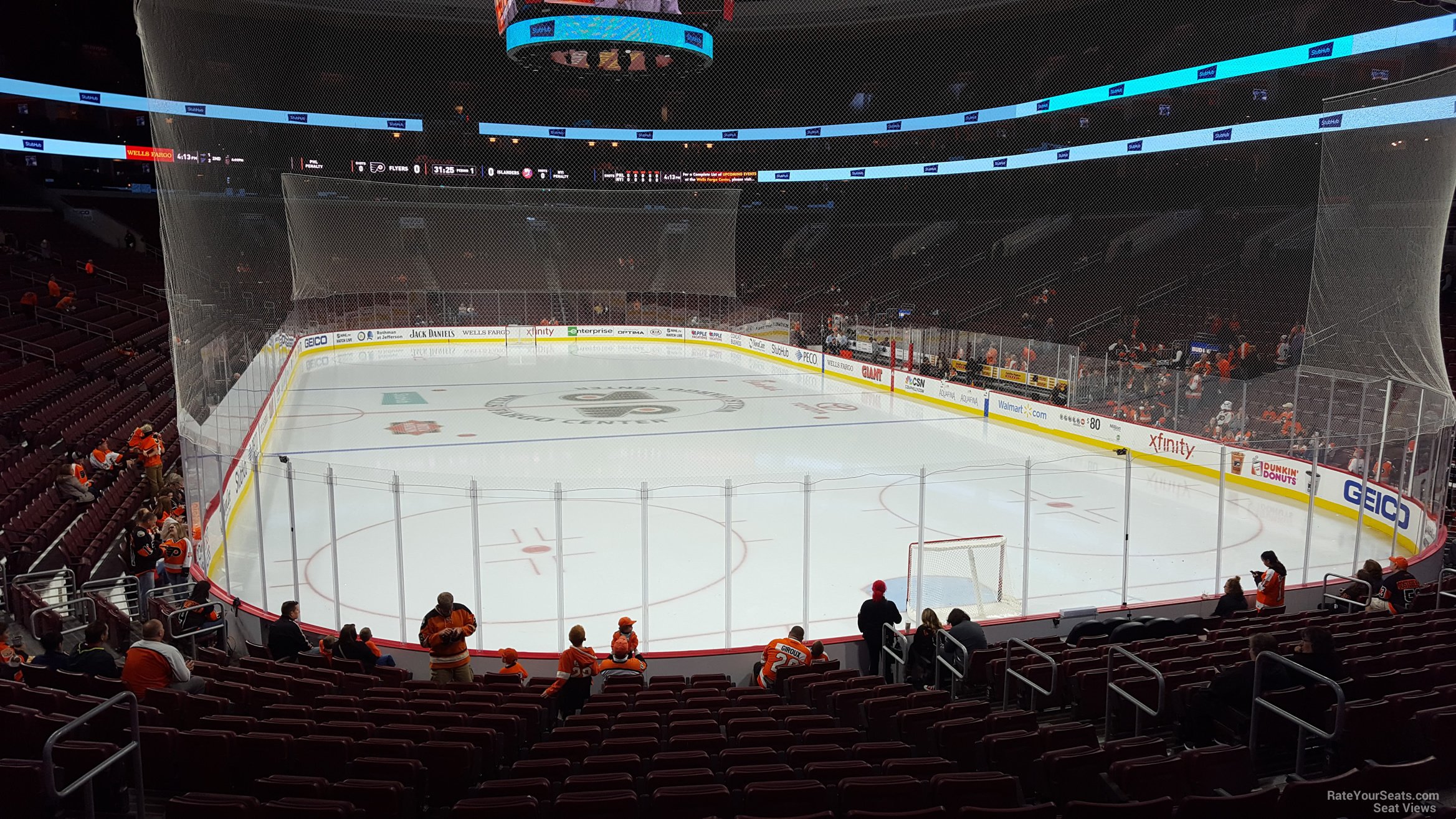section 118, row 17 seat view  for hockey - xfinity mobile arena