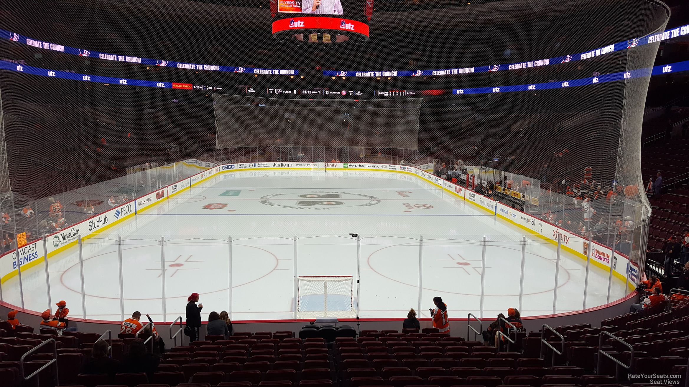 section 119, row 17 seat view  for hockey - wells fargo center
