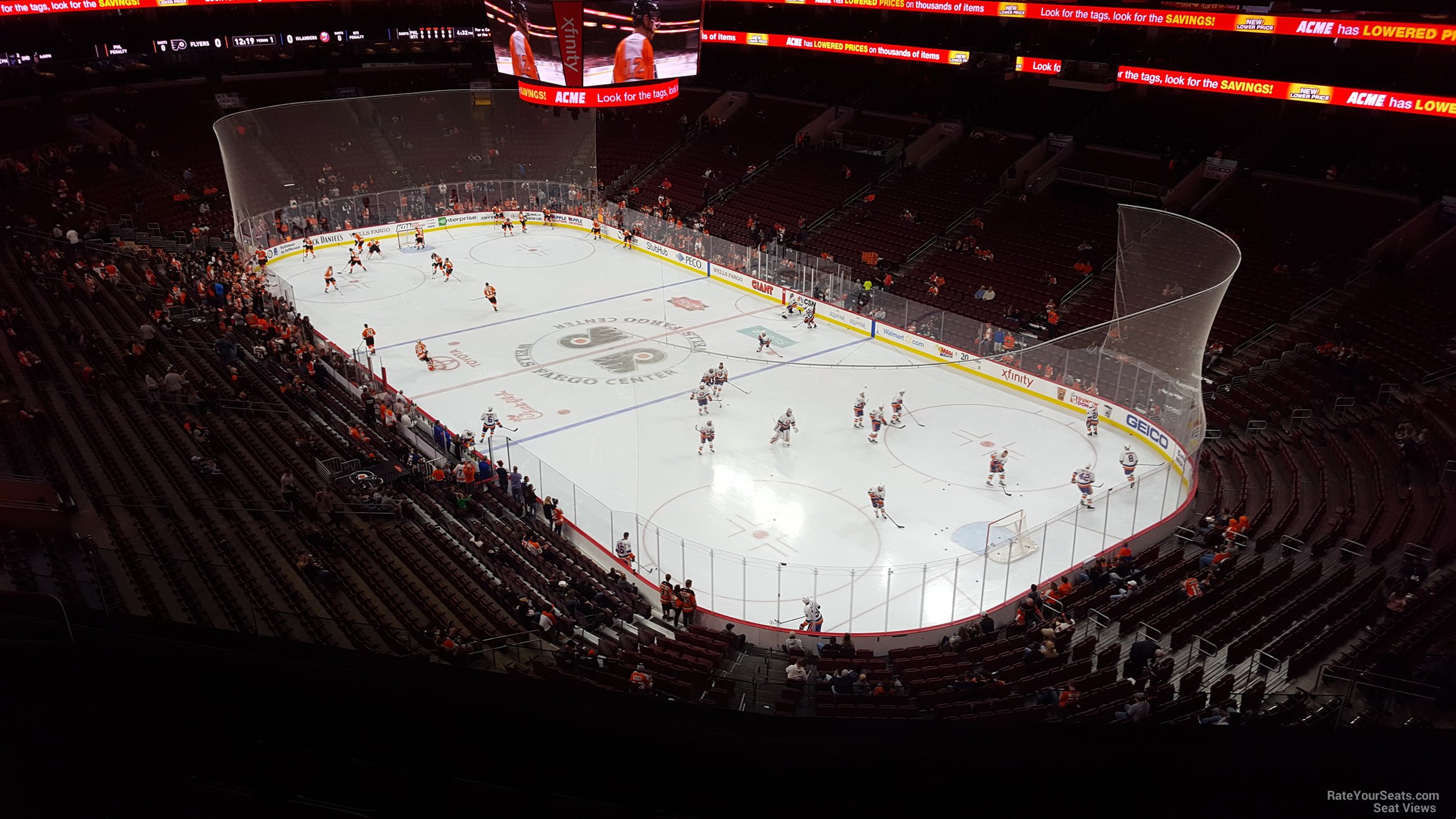 section 205, row 8 seat view  for hockey - wells fargo center