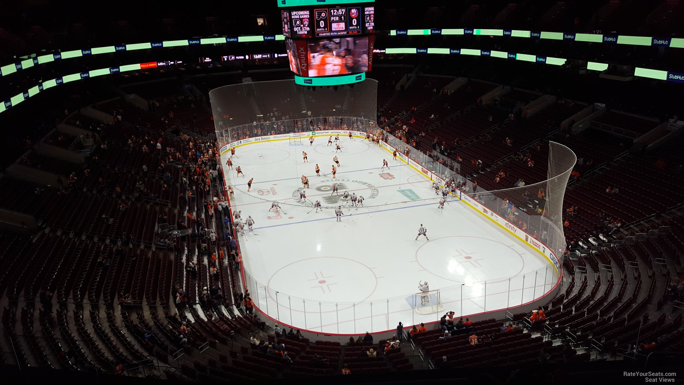 section 206, row 8 seat view  for hockey - wells fargo center