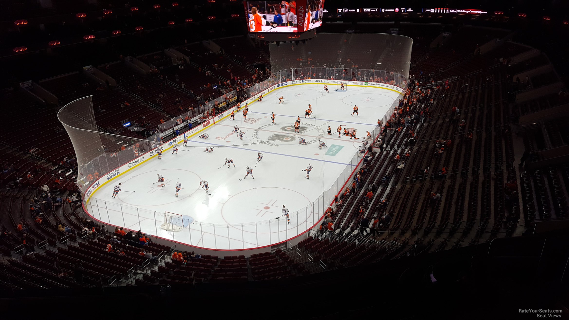 section 209, row 8 seat view  for hockey - wells fargo center