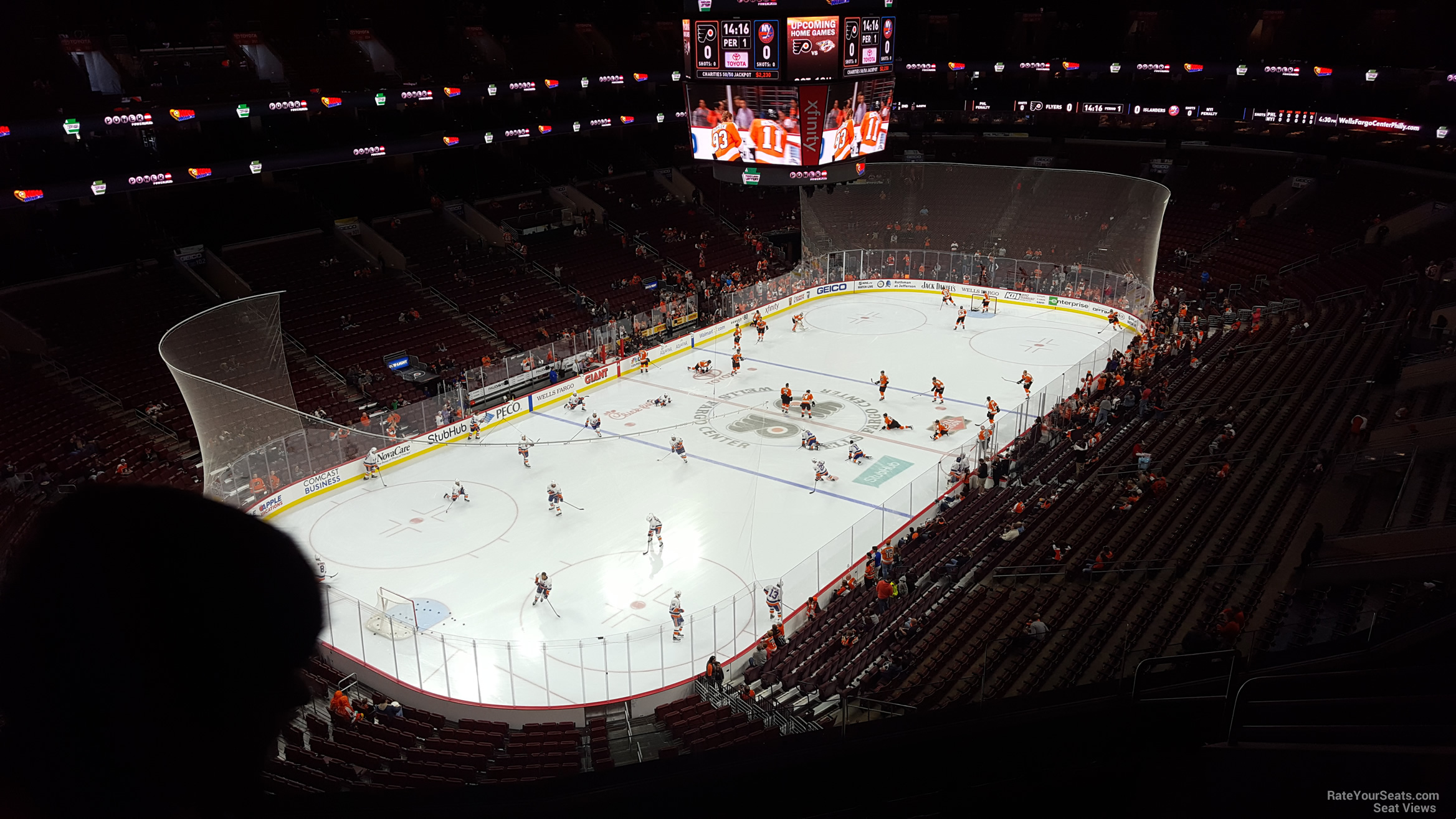 section 209a, row 8 seat view  for hockey - xfinity mobile arena