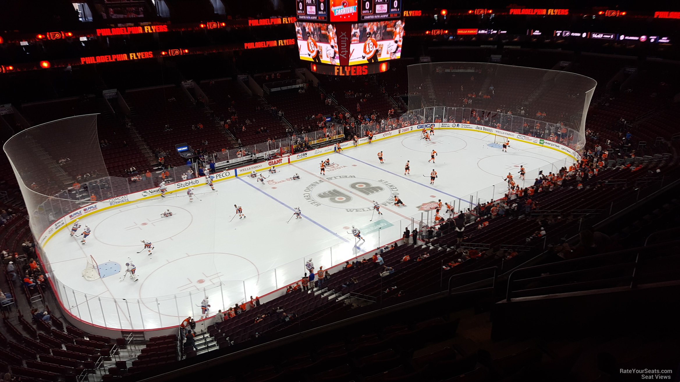 wells fargo center section 210a philadelphia flyers flyers row