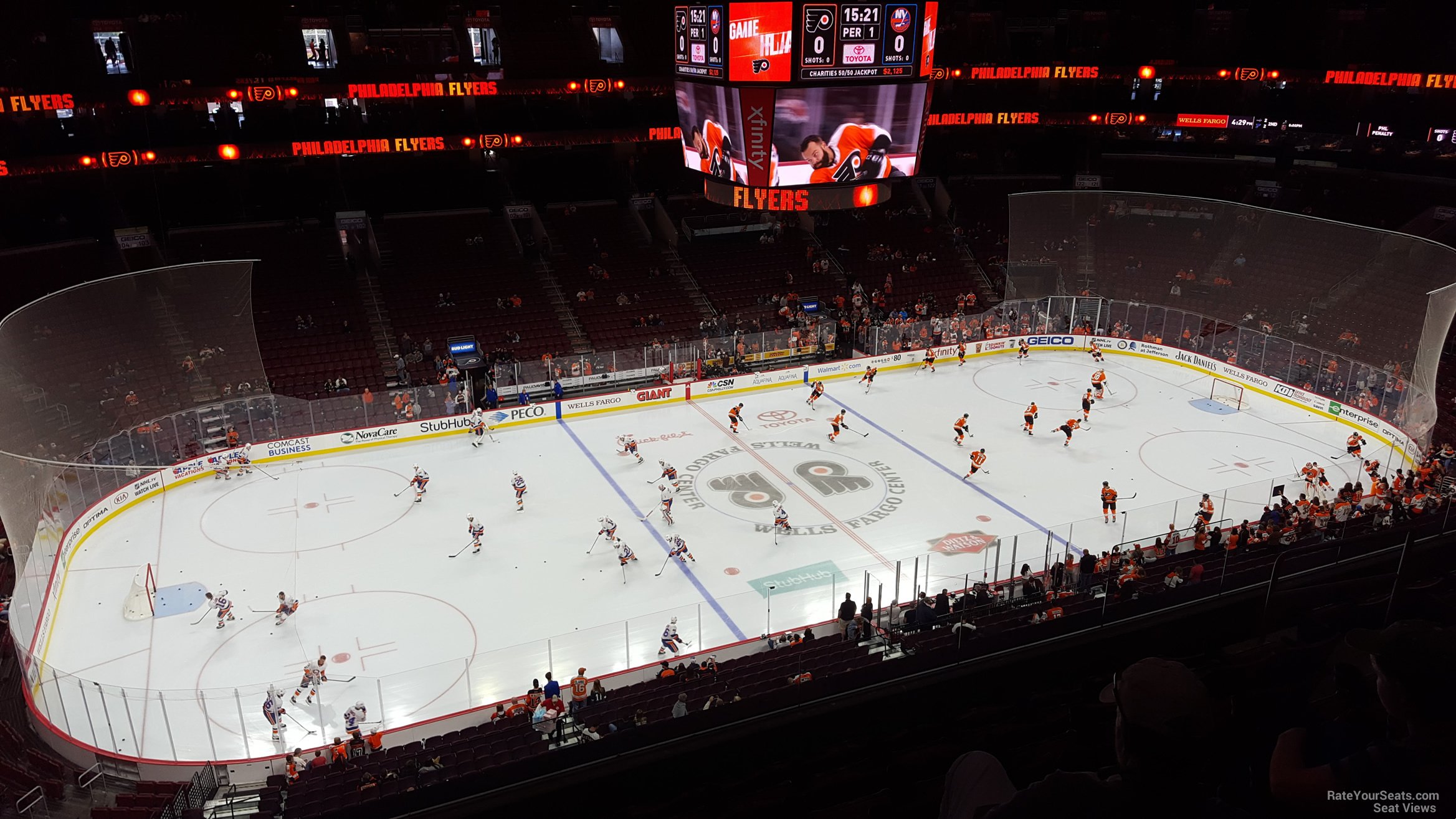 section 211, row 8 seat view  for hockey - wells fargo center