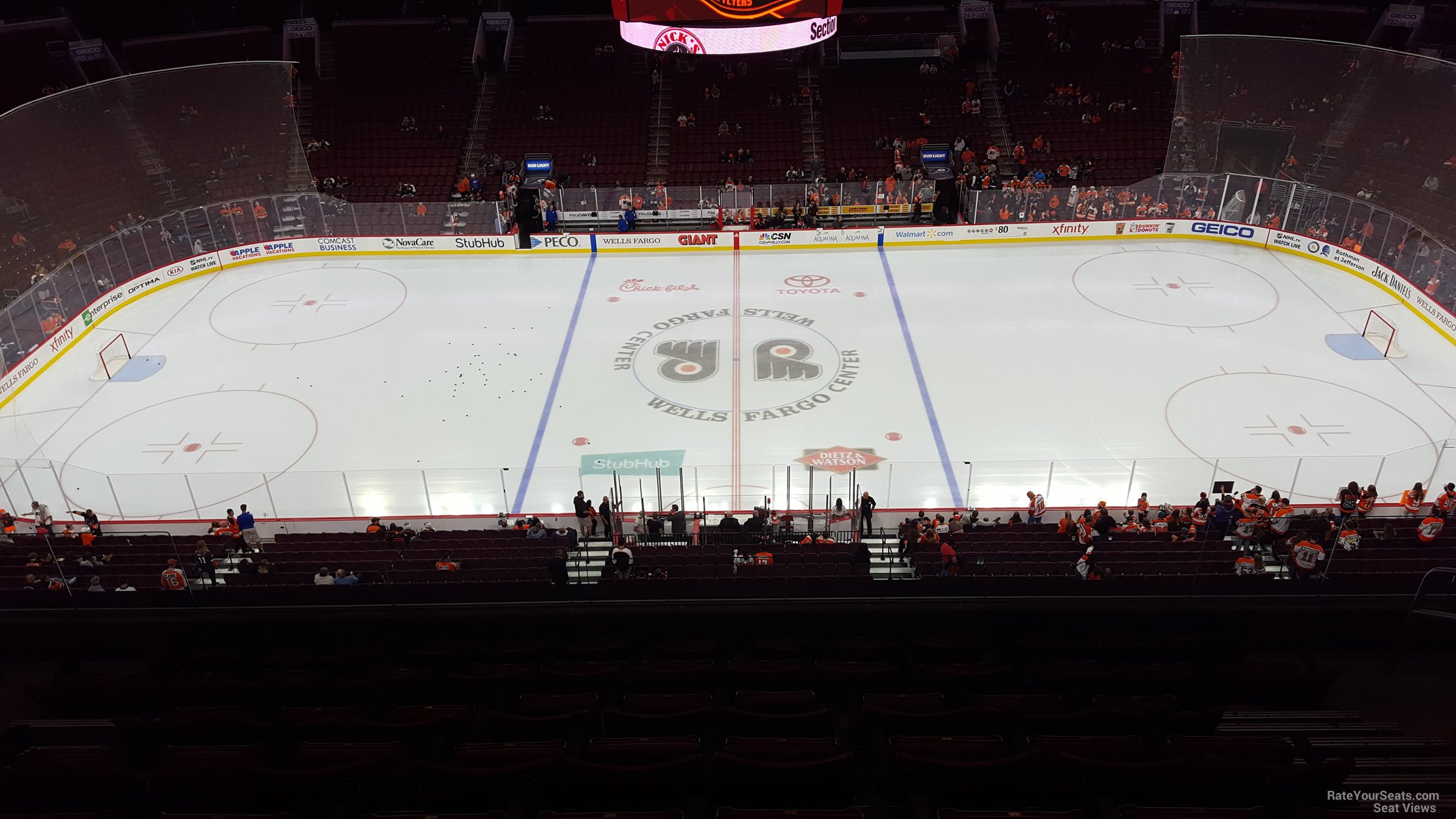 section 213, row 8 seat view  for hockey - wells fargo center