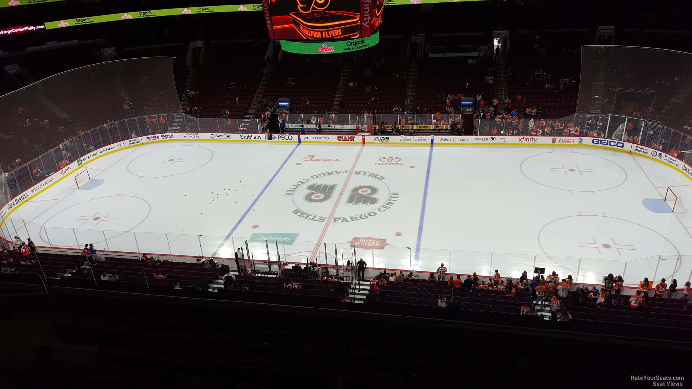 section 214, row 8 seat view  for hockey - wells fargo center